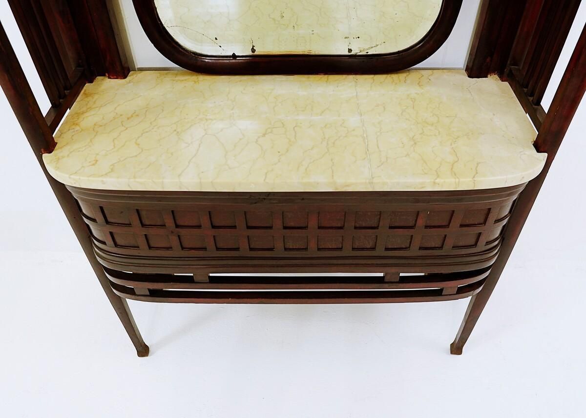 Art Nouveau Hall Stand In The Style Of Joseph Hoffmann, 1930s photo Home Decor
