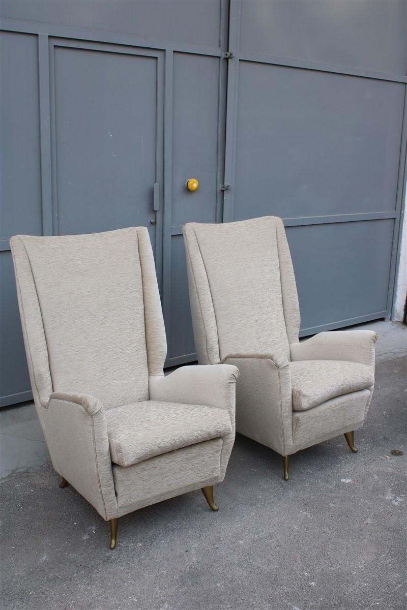 Mid Century Italian Pair Of Armchairs Bergamo Studio Tecnico Isa Gio Ponti Style photo buy
