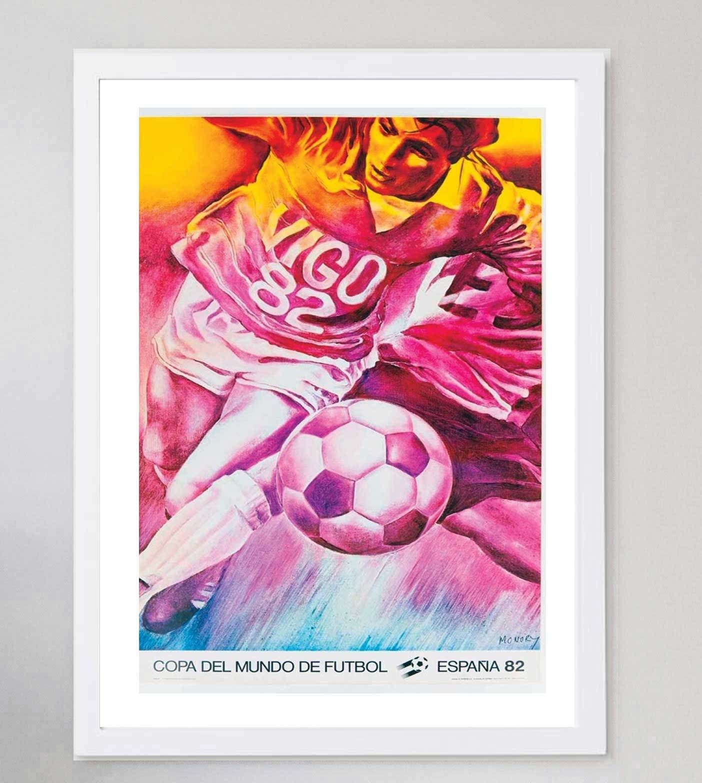 1982 World Cup Spain Vigo Original Vintage Poster photo for sale