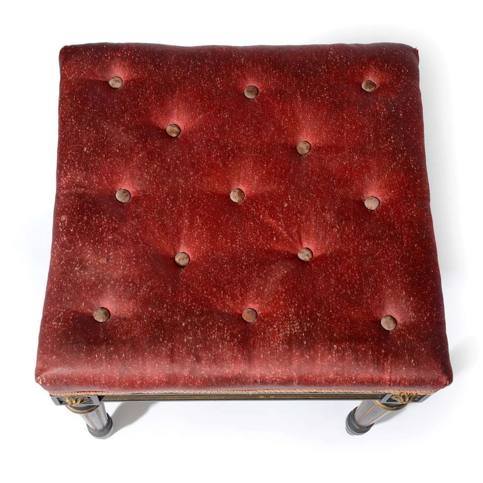 Ebonised And Parcel Gilt Upholstered Stool In The French Style photo for sale