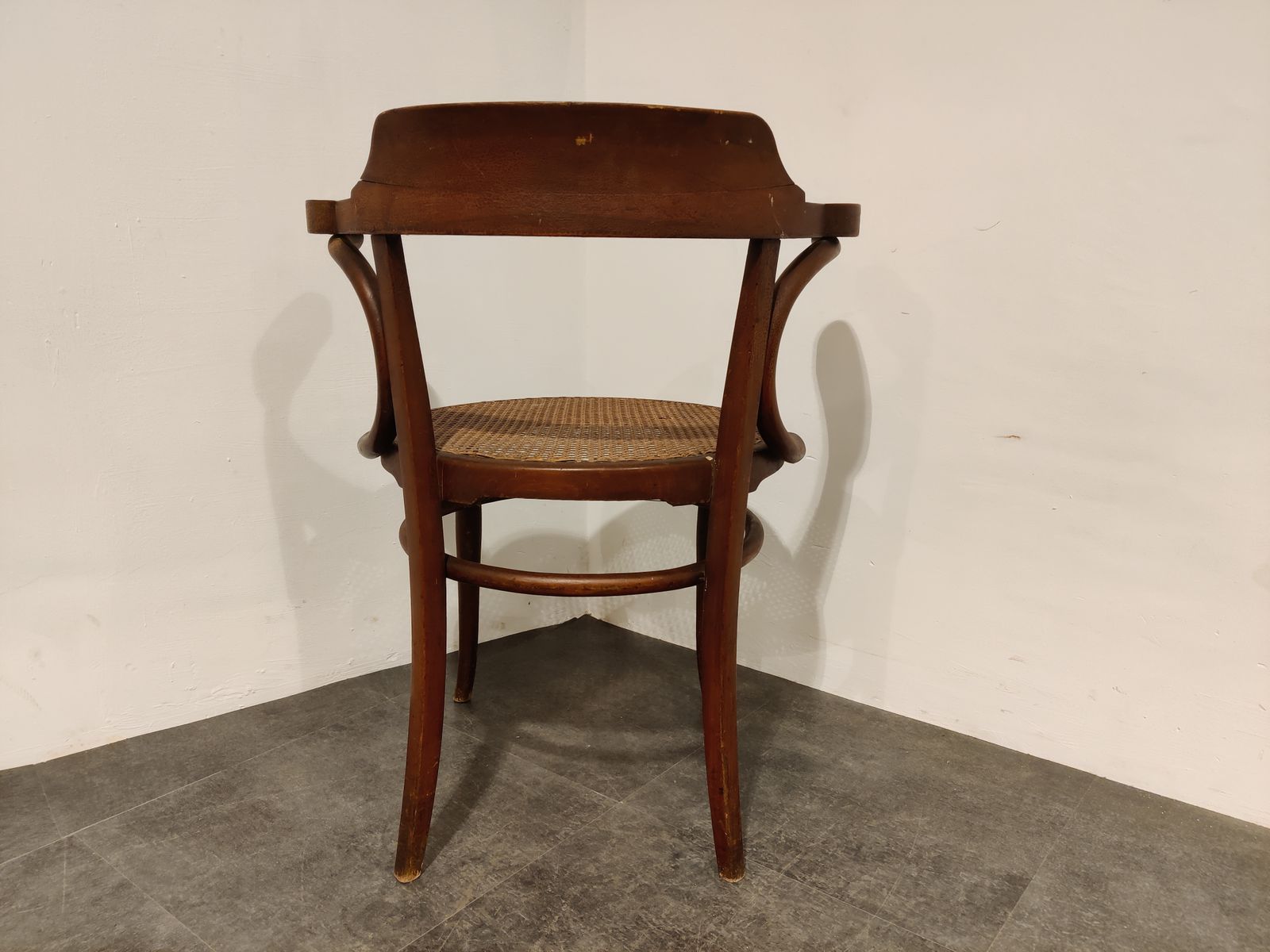 Antique Bentwood Armchair Or Bistro Chair, 1950s photo vintage