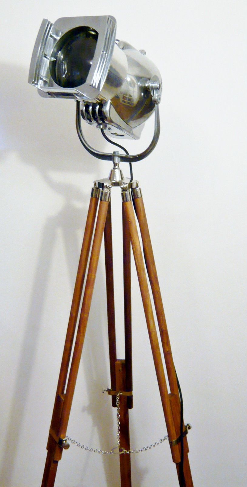 Rare = Strand Electric Vintage Theatre Film Studio Spot Light Cir 1950's Morgan Mcleod Studio Tv Lamp Mid Century Lighting Wooden Tripod photo furniture