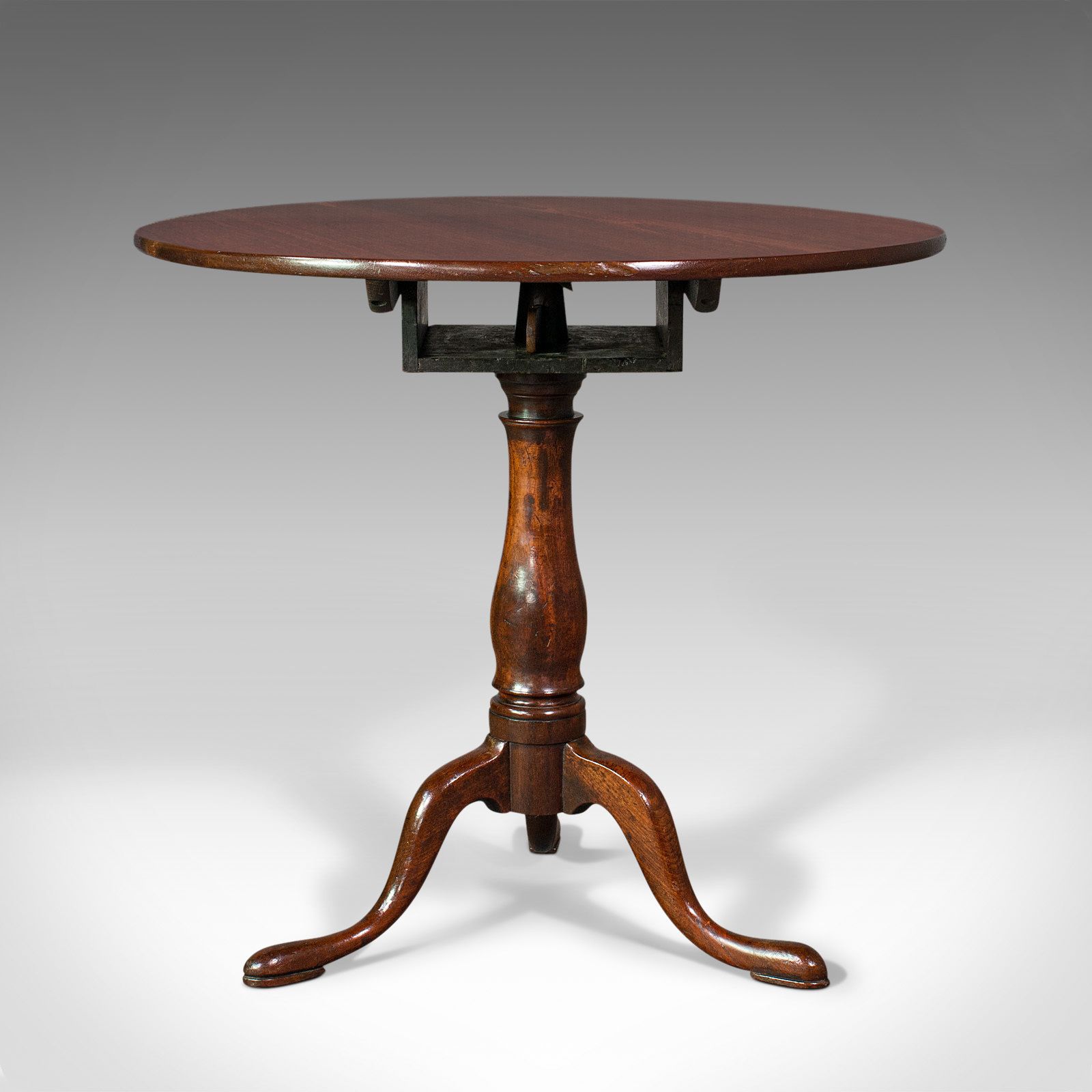 Antique Tilt Top Table, English, Mahogany, Occasional, Wine, C.1780 photo vinterior