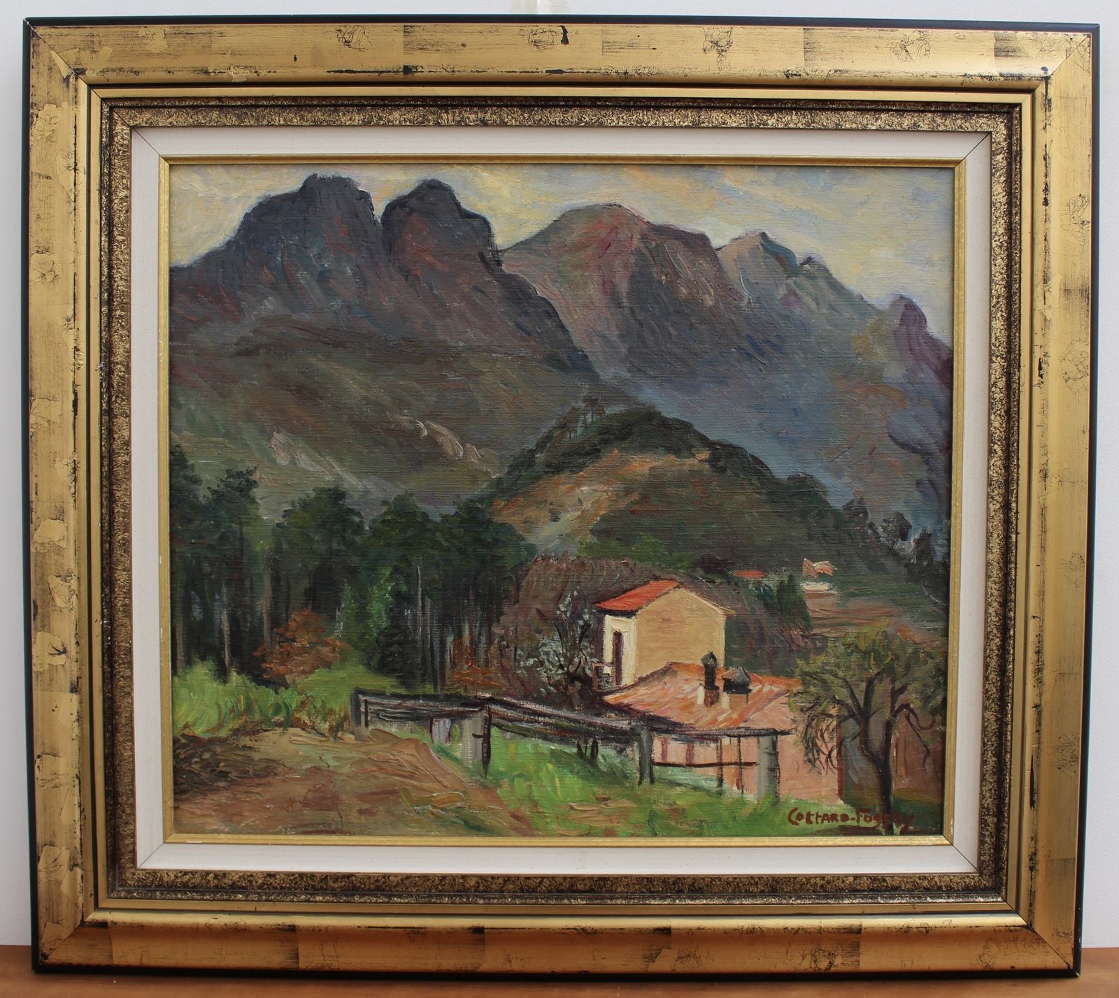 'Mountain Landscape' By Louise Jeanne Cottard Fossey (Circa 1950s)