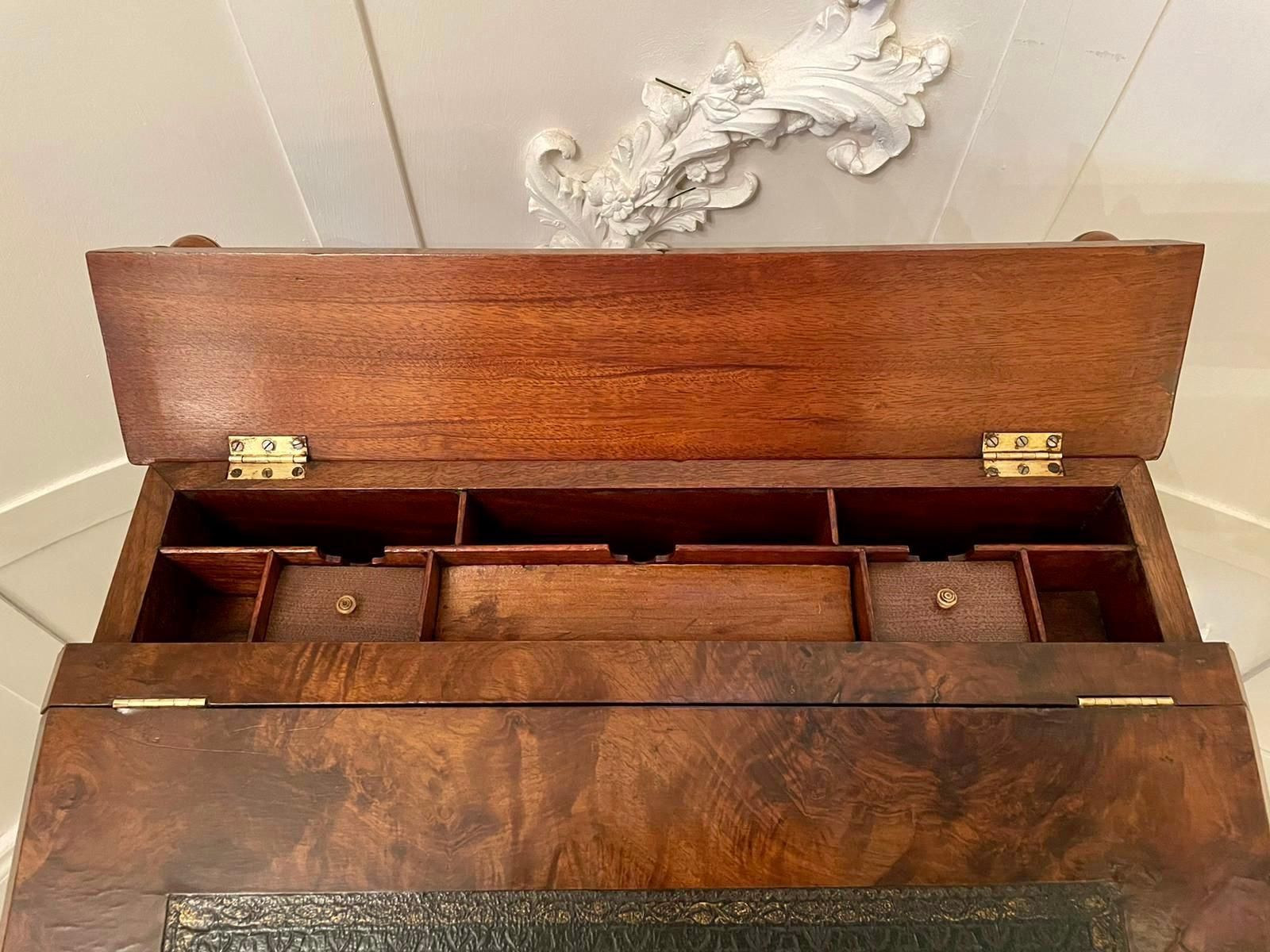 19th Century Victorian Antique Freestanding Walnut Ladies Davenport photo Furniture