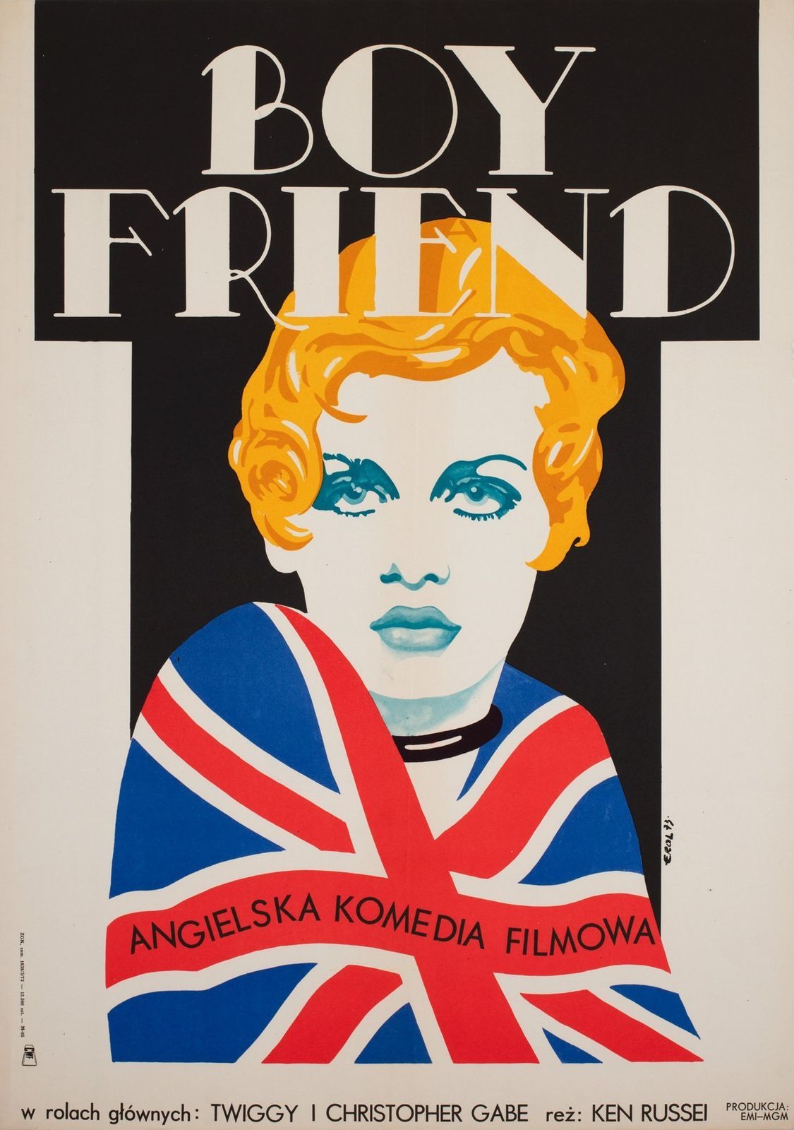 The Boyfriend 1973 Polish A1 Film Movie Poster, Erol