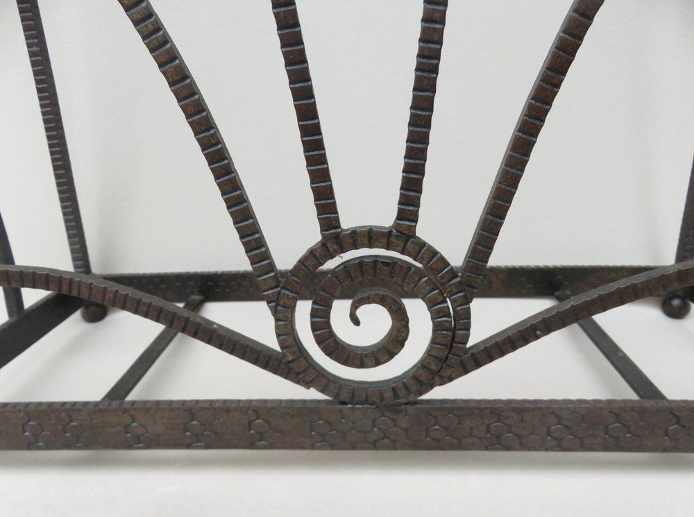 photo furniture French Art Deco Umbrella Stand In Wrought Iron In The Style Of Edgar Brandt