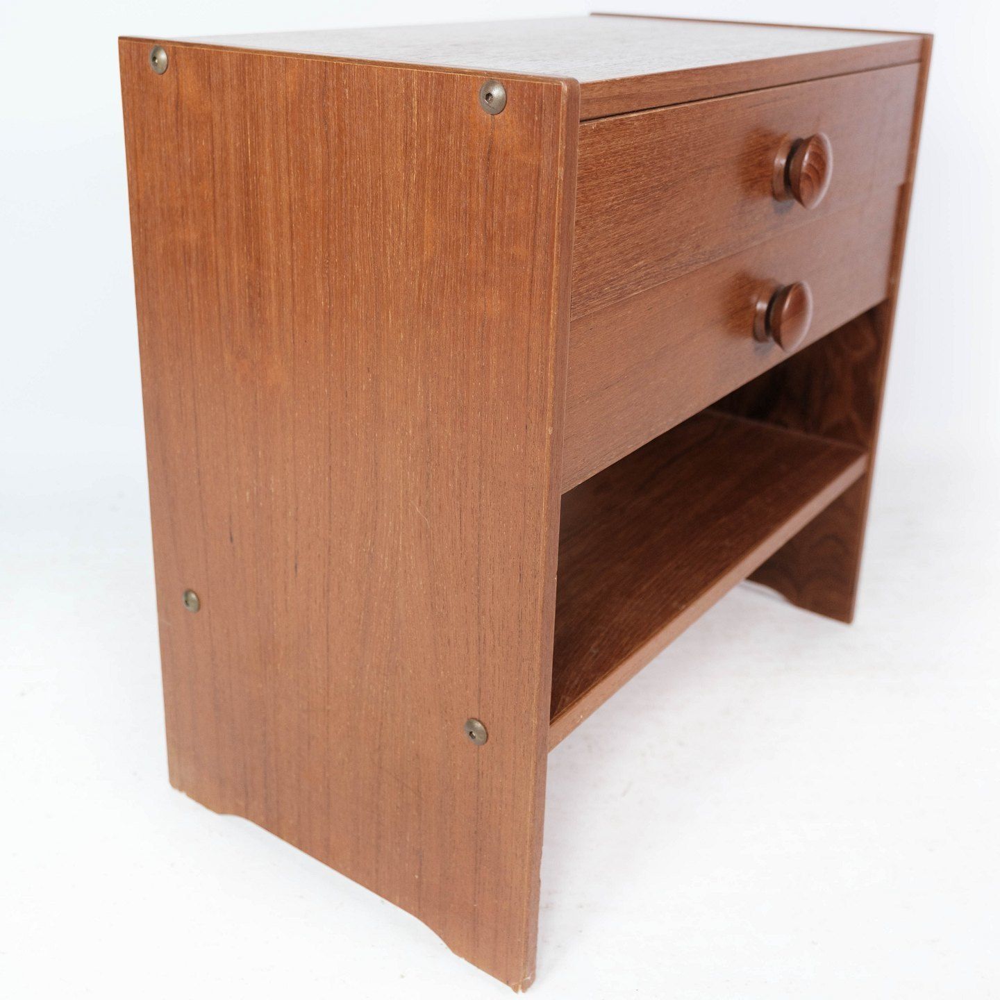 Bedside Table With Teak Drawers Of Danish Design Manufactured By Pbj Møbler In The 1960s. photo furniture