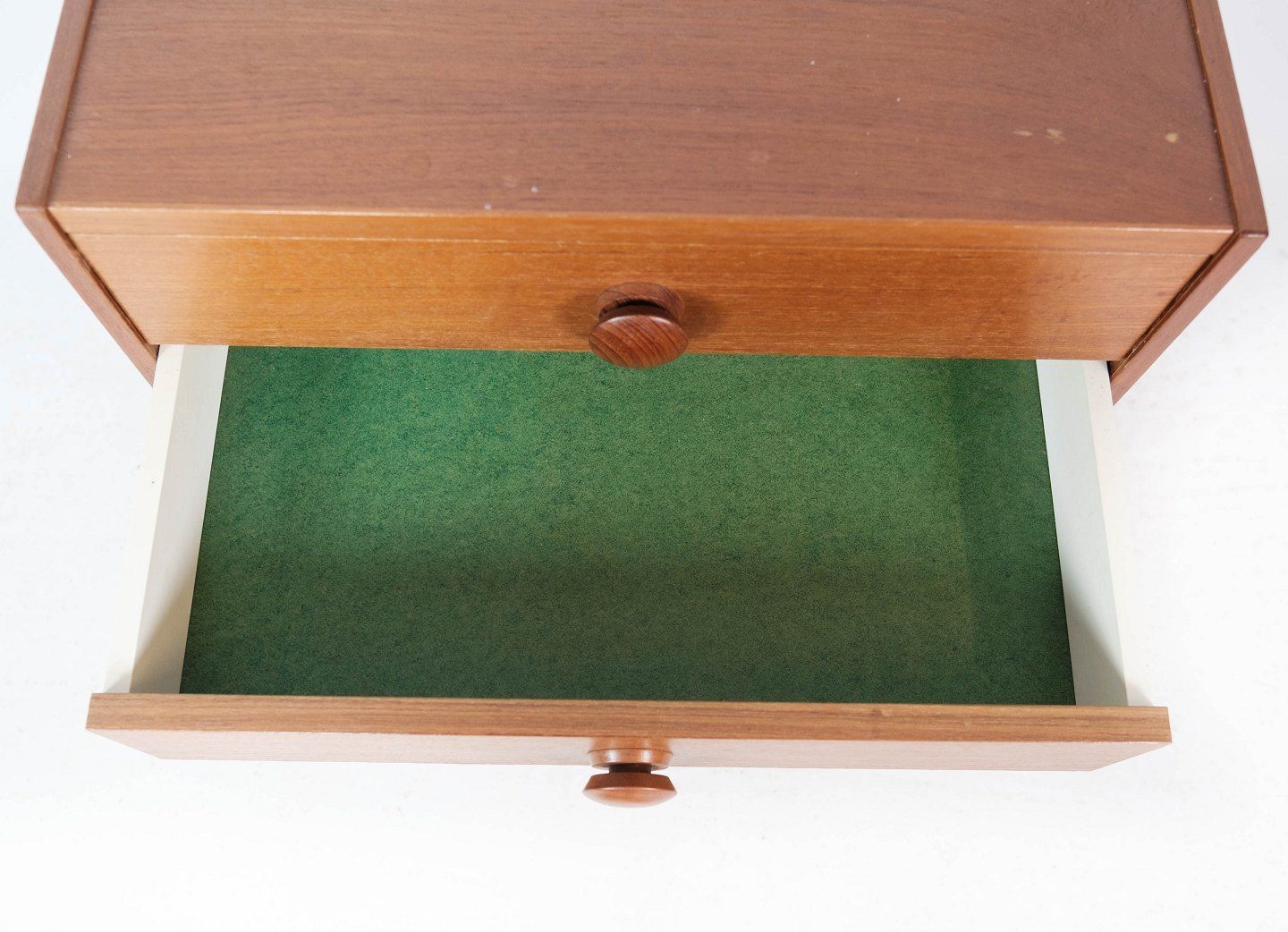 Bedside Table With Teak Drawers Of Danish Design Manufactured By Pbj Møbler In The 1960s. photo vinterior