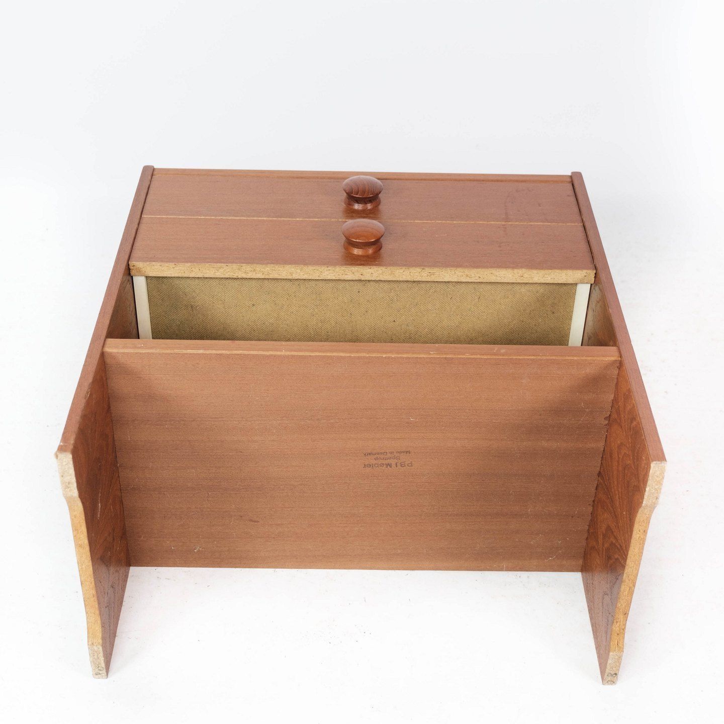 Bedside Table With Teak Drawers Of Danish Design Manufactured By Pbj Møbler In The 1960s. photo vintage