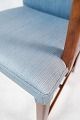 Mahogany Armchair Upholstered In Light Blue Fabric Made By Fritz Hansen. photo Furniture