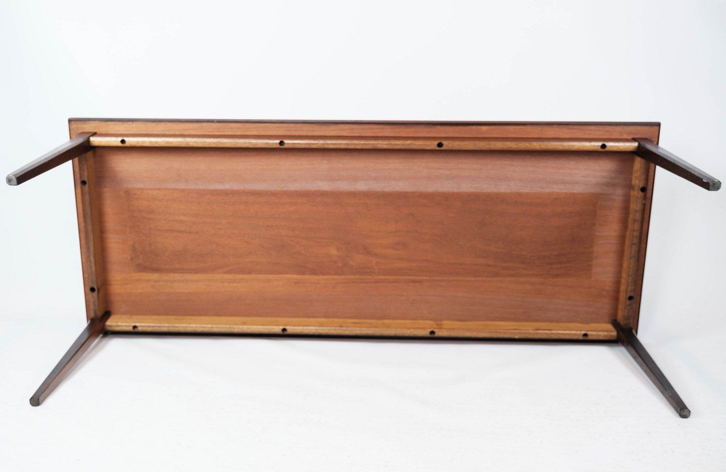 Coffee Table In Rosewood With Slate Of Danish Design From The 1960s photo vintage