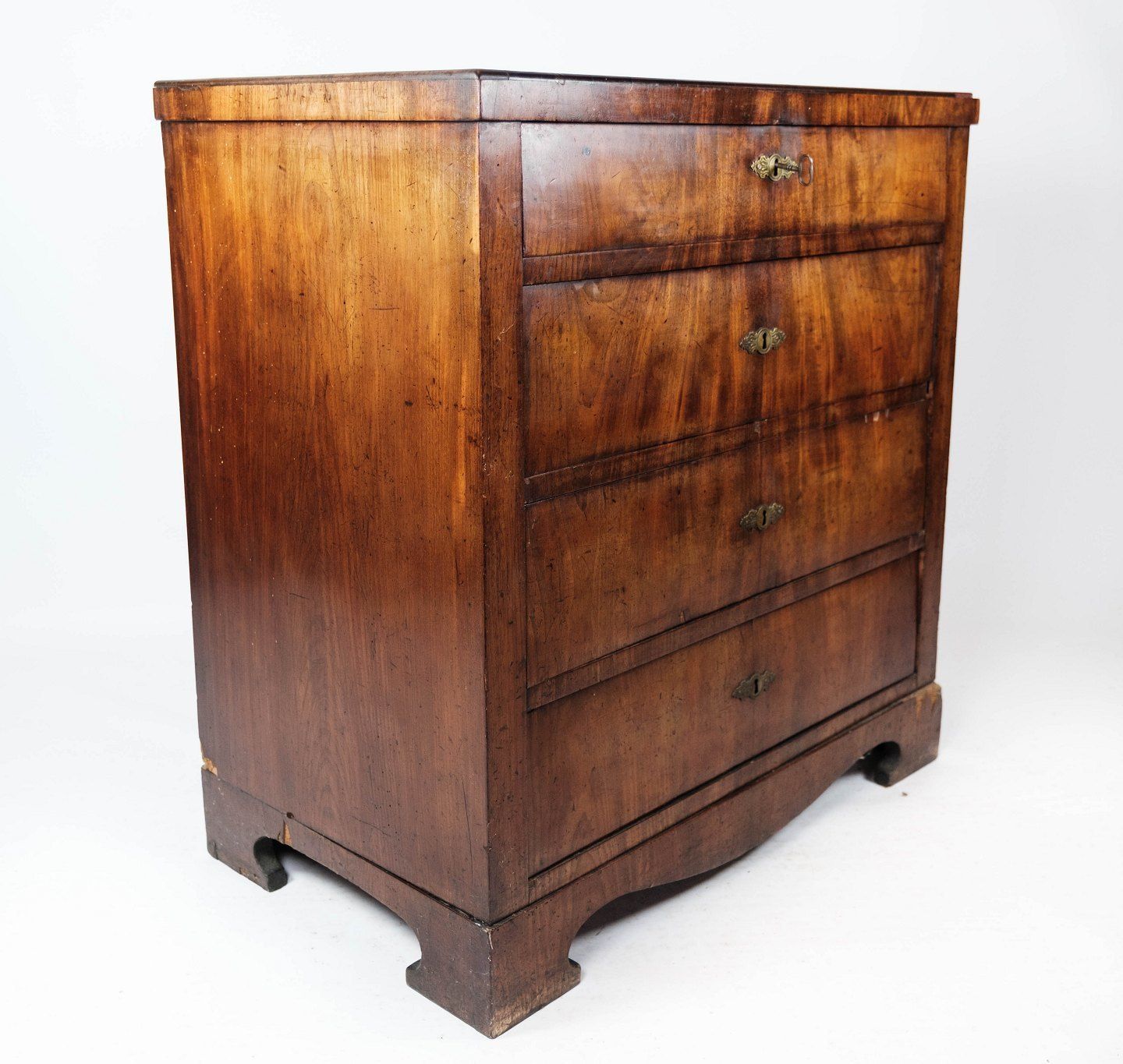 Late Empire Chest Of Drawers With Four Drawers Of Mahogany, From The 1840s. photo furniture