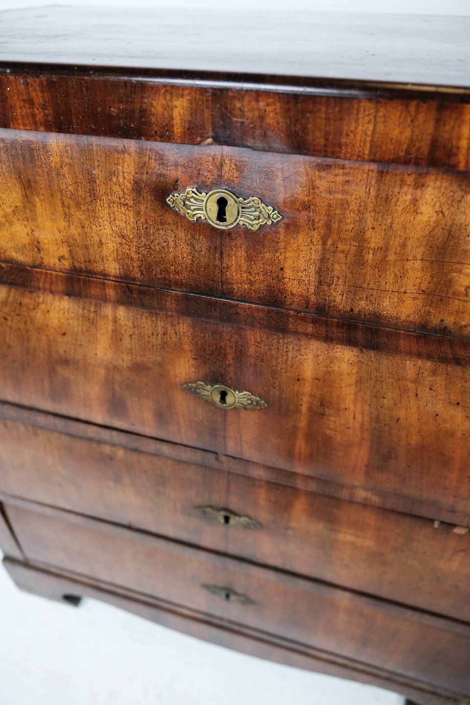 Late Empire Chest Of Drawers With Four Drawers Of Mahogany, From The 1840s. photo Furniture