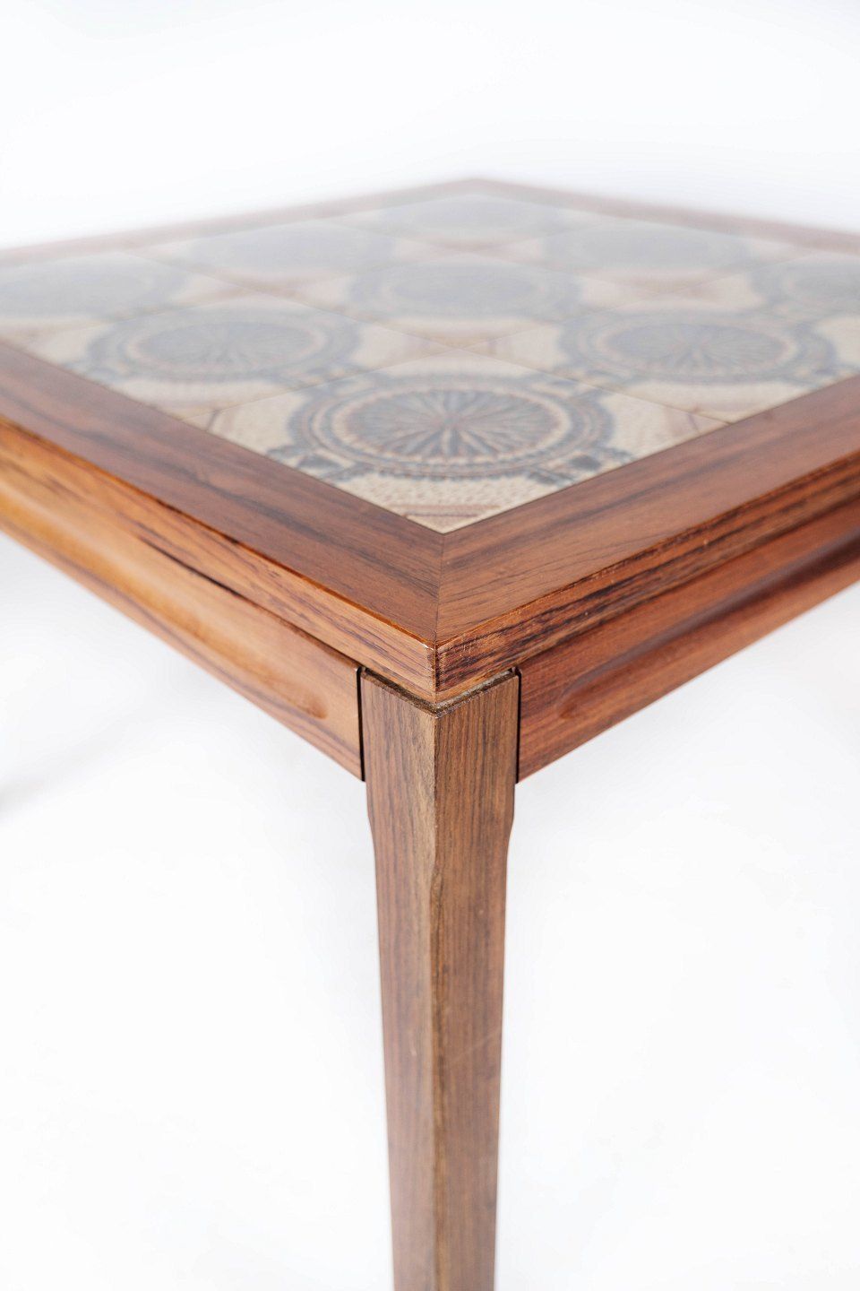 Coffee Table In Rosewood And With Tiles Of Danish Design From The 1960s. photo 460.0