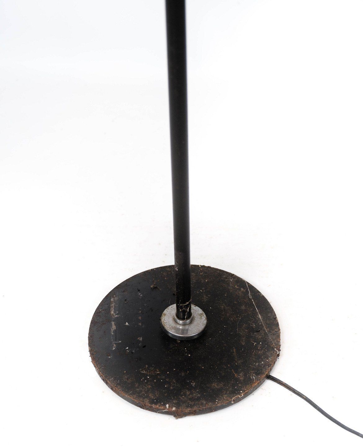 Floor Lamp Of Chromed And Black Painted Metal Of Danish Design From The 1970s. photo Lighting