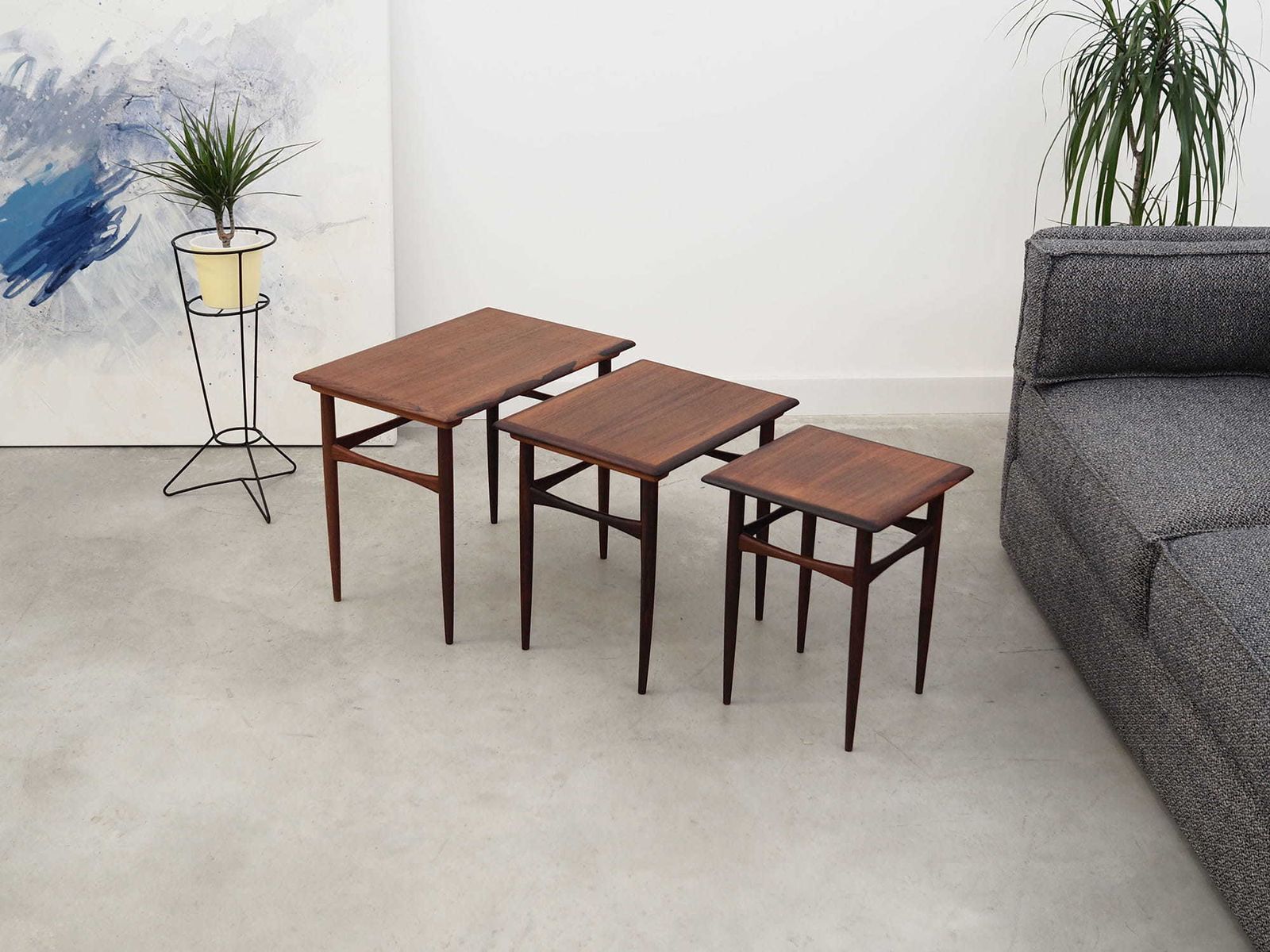 Set Of Three Vintage Tables, Danish Design, 60's, Production: Denmark photo Furniture