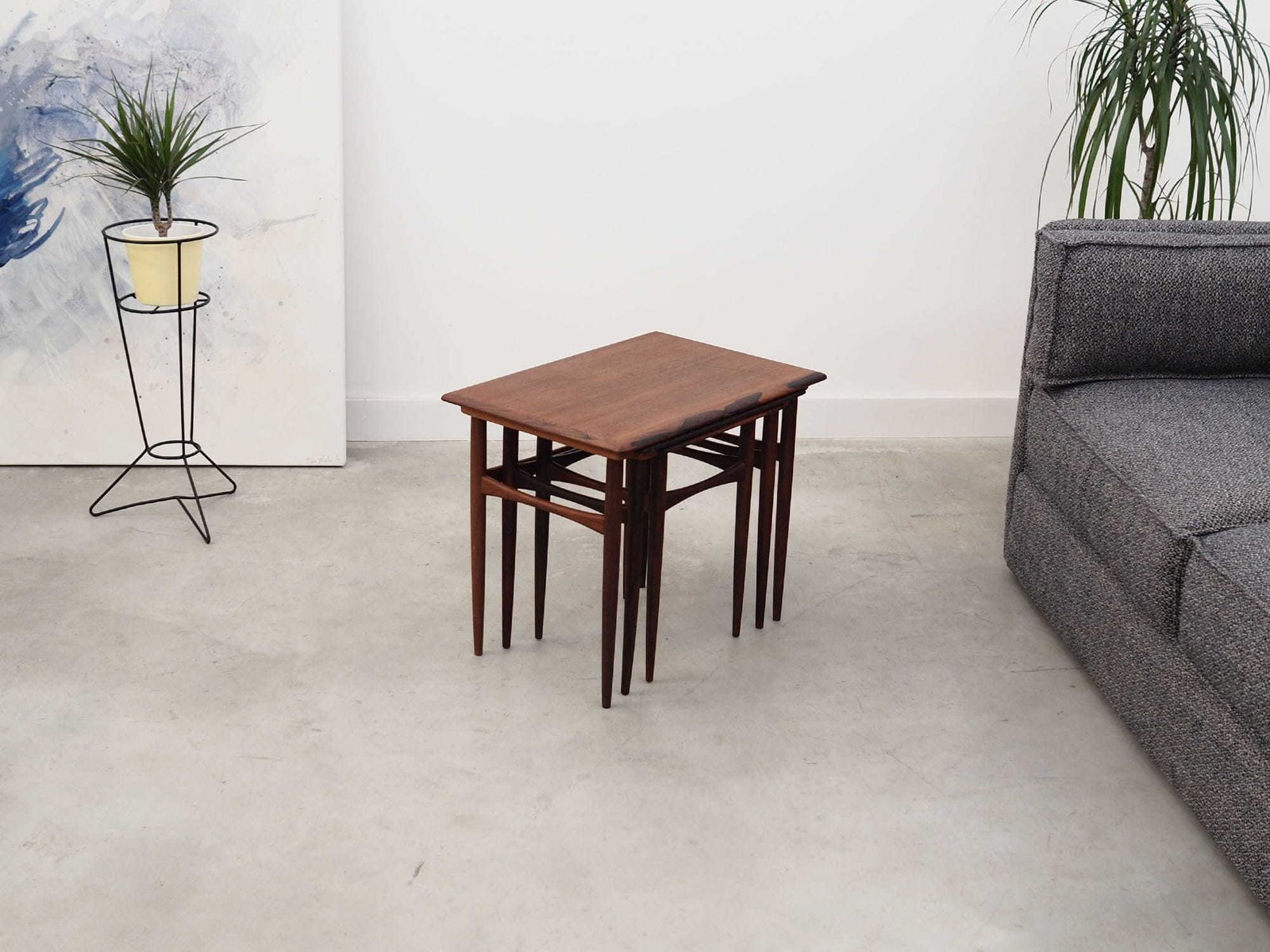 Set Of Three Vintage Tables, Danish Design, 60's, Production: Denmark photo 759.0