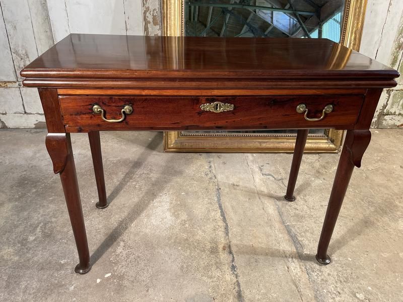 photo vintage Georgian Cuban Mahogany Card  Extending  Table