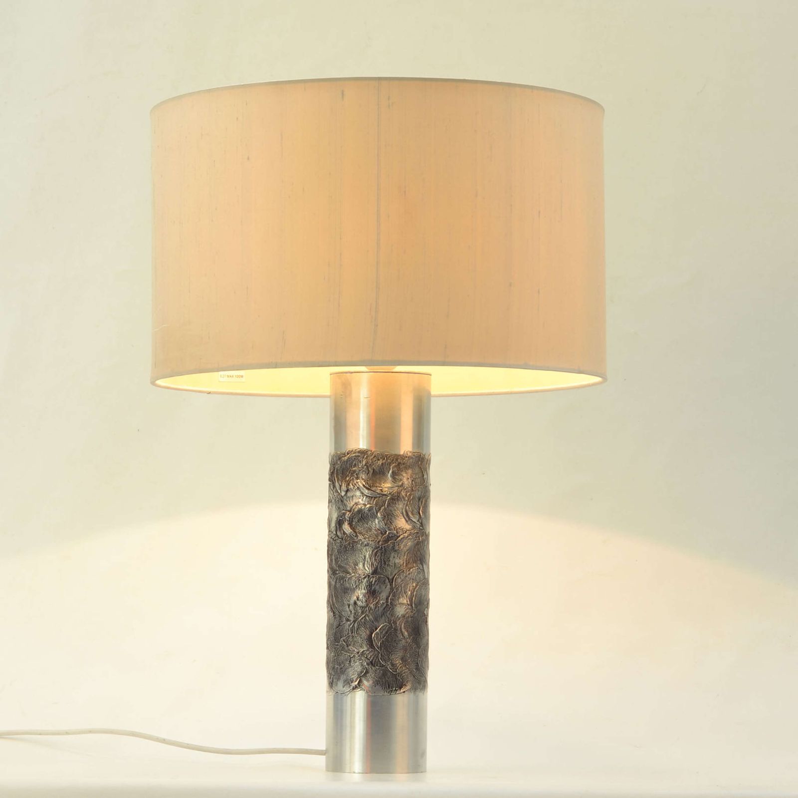 Pair Of Brutalist Aluminum Table Lamp By Willy Luyckx, Aluclair, 1960' photo Lighting