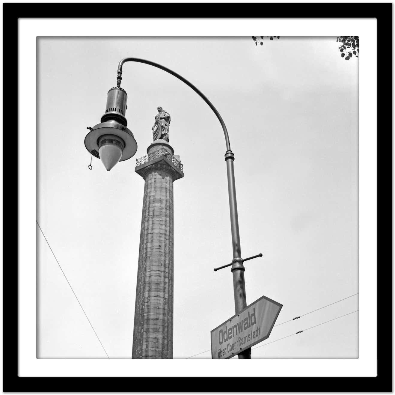 Karl Heinrich Lämmel Ludwig's Column At Luisenplatz Square At Darmstadt, Germany 1938 Printed Later 1938/2021 photo Art