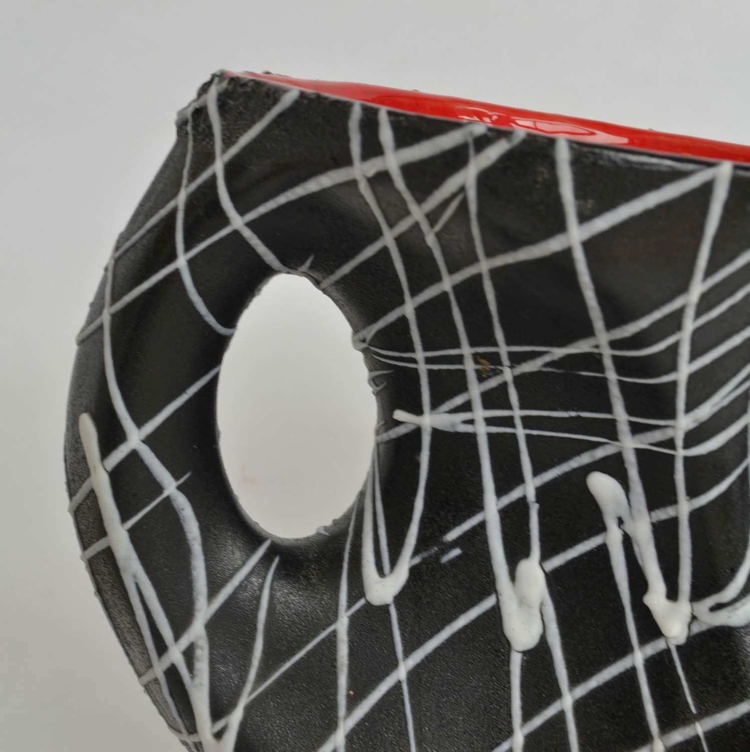 photo for sale Set Of Three Vallauris Ceramic Vases In Black & White