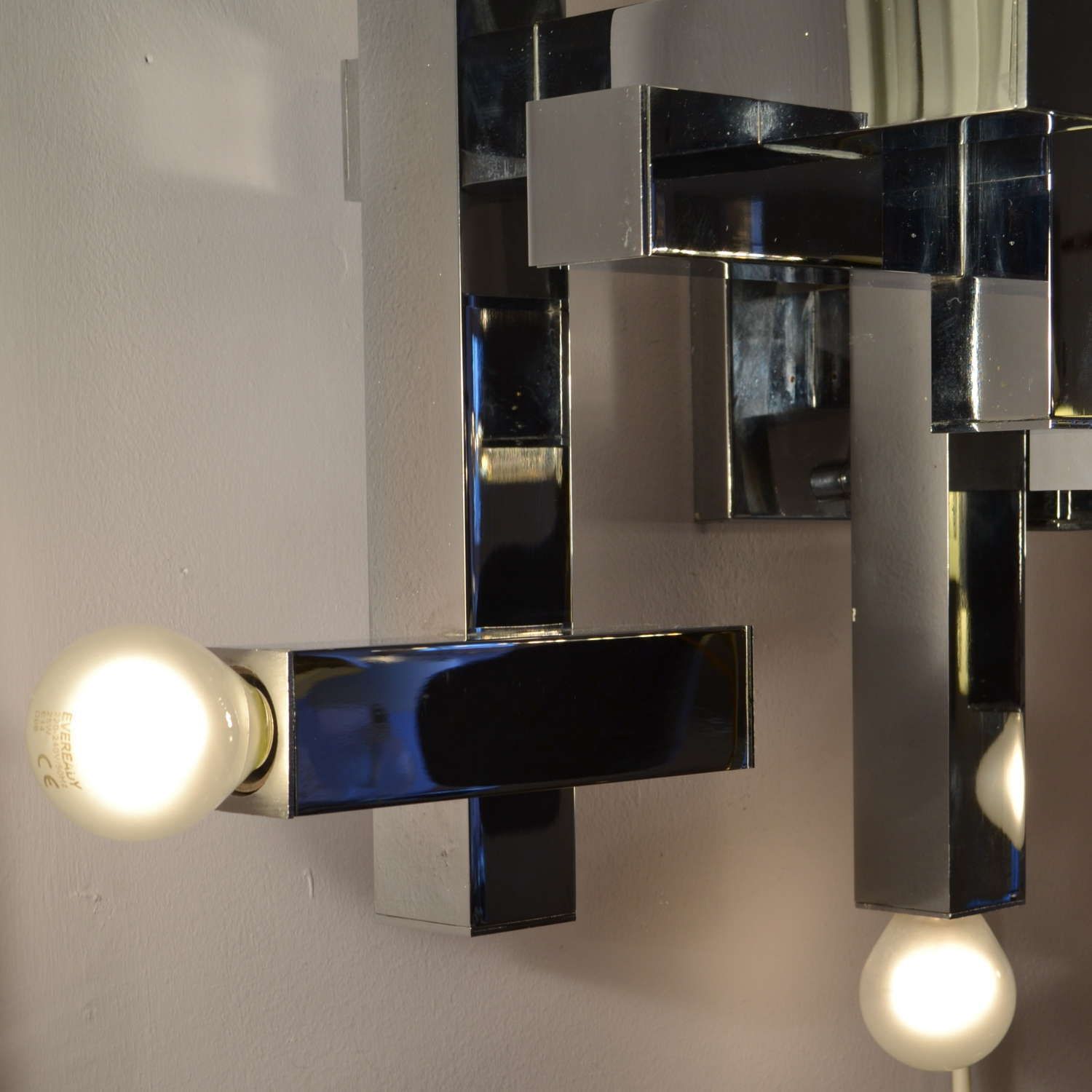 Flush Mount Chrome Pendant Or Wall Light Sciolari, Italy photo buy