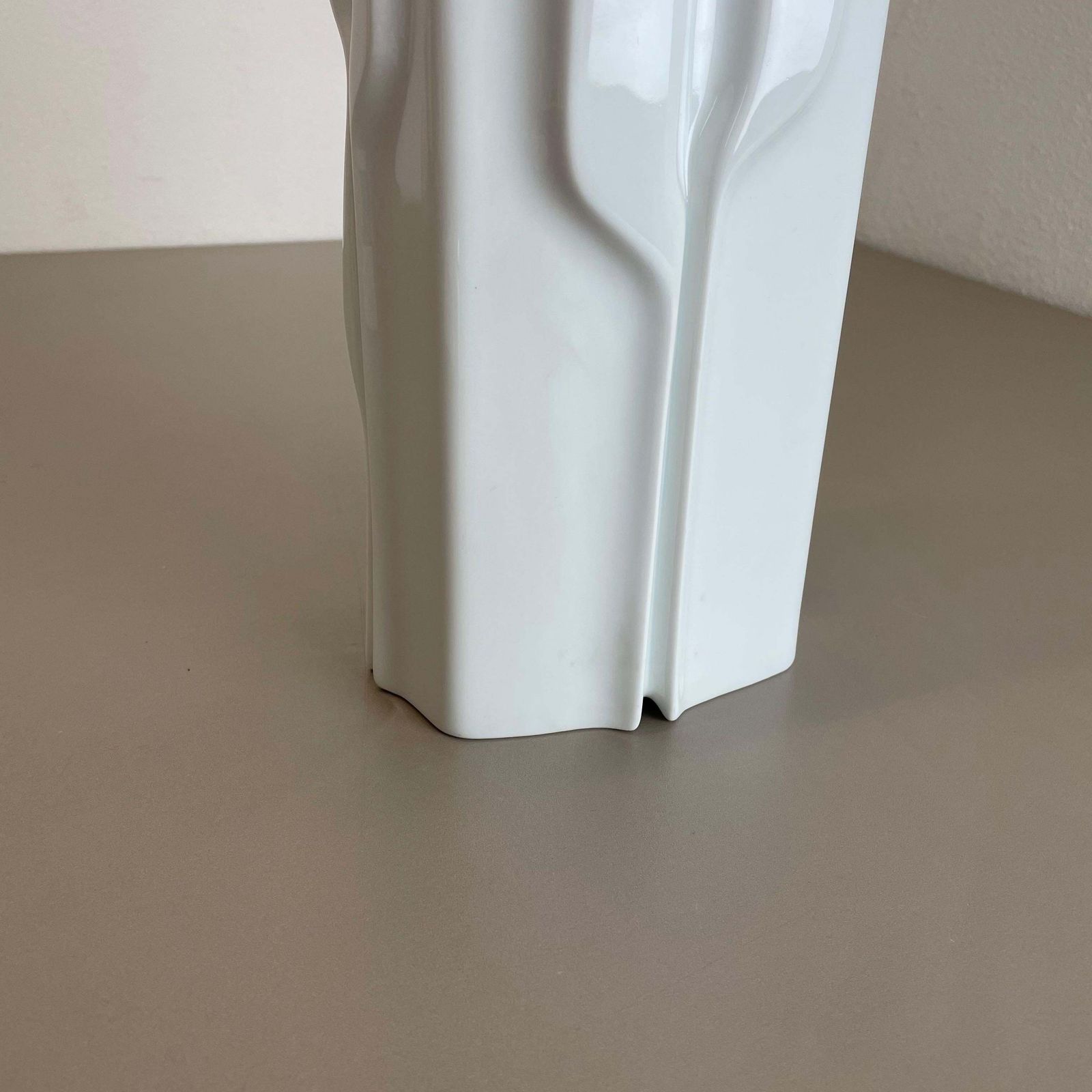 Large Op Art Vase Porcelain German Vase By Fürstenberg Ceramics, Germany, 1970s photo 480.0