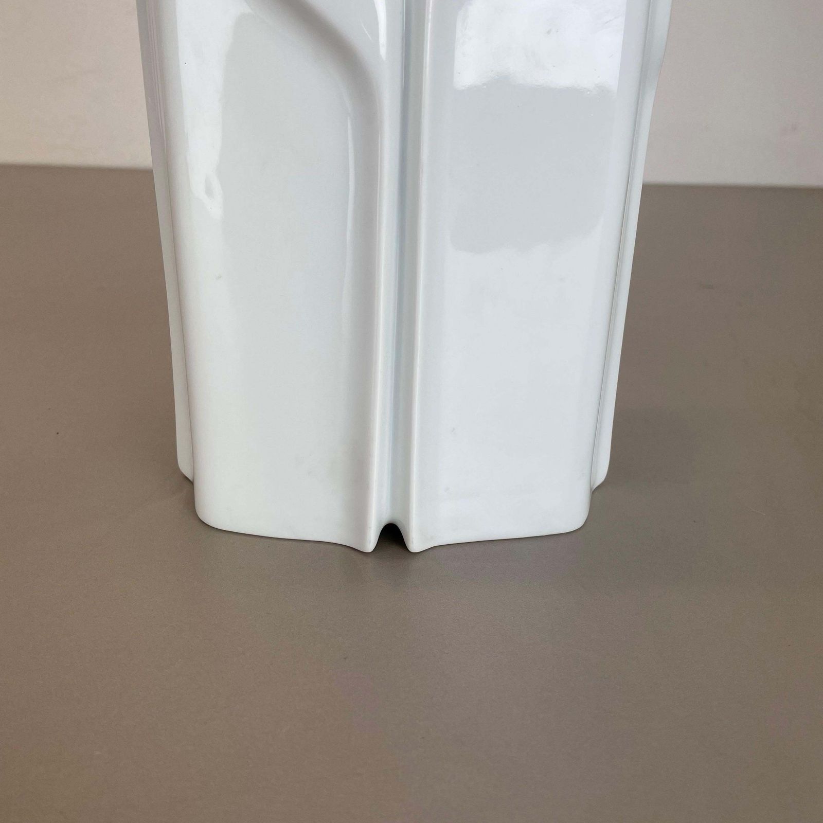 Large Op Art Vase Porcelain German Vase By Fürstenberg Ceramics, Germany, 1970s photo vinterior