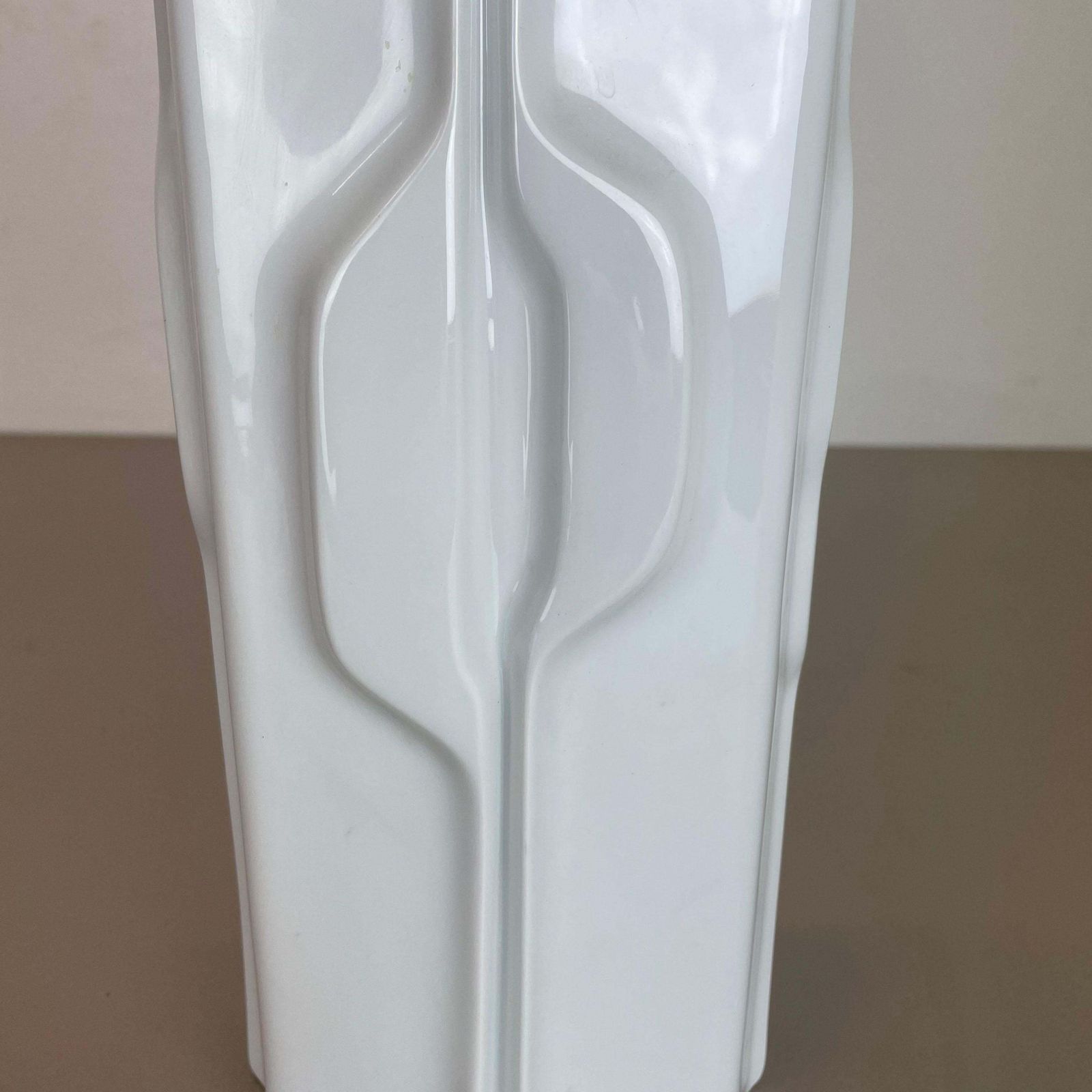 Large Op Art Vase Porcelain German Vase By Fürstenberg Ceramics, Germany, 1970s photo buy