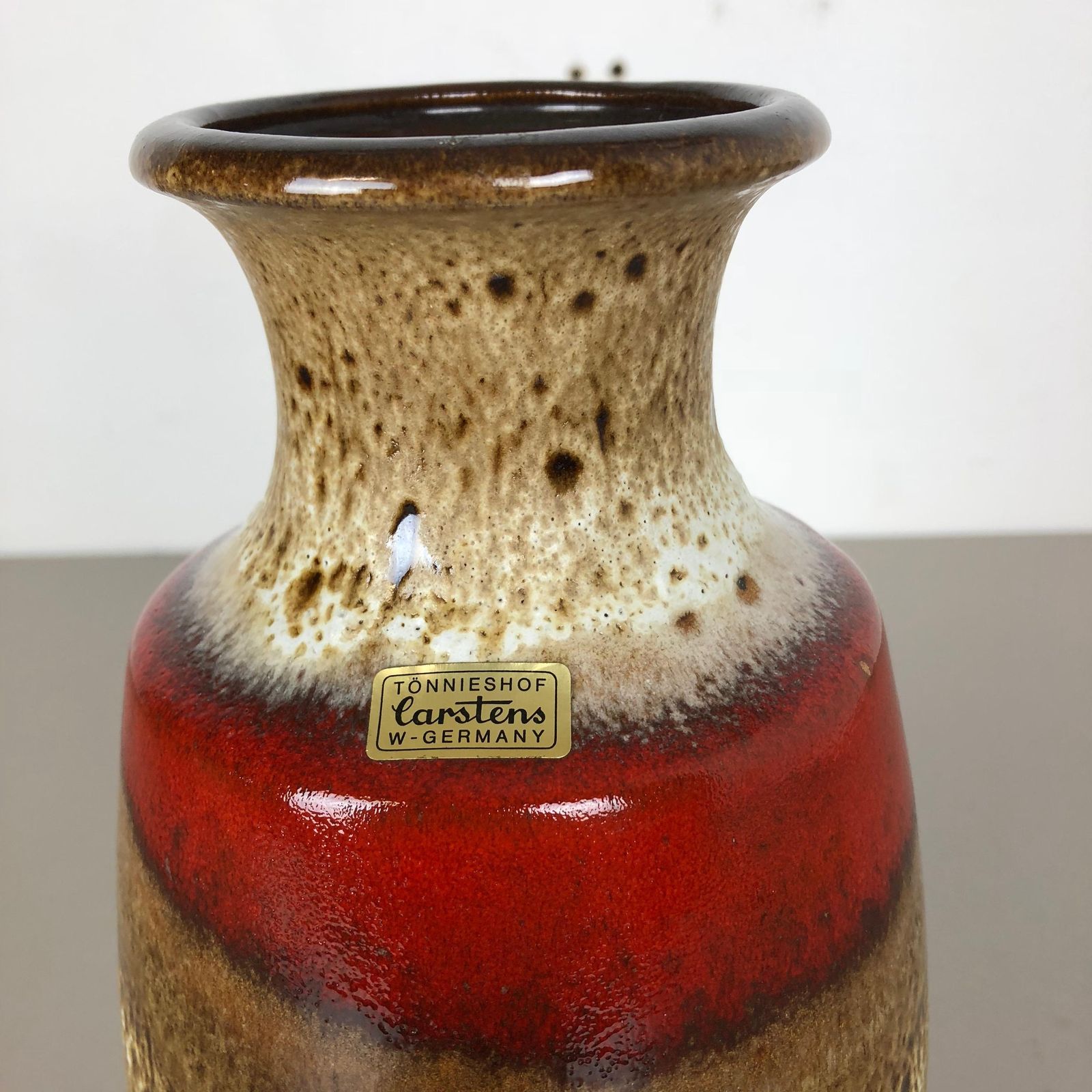 Fat Lava Ceramic Pottery Vase Heinz Siery Carstens Tönnieshof, Germany, 1970s photo 340.0