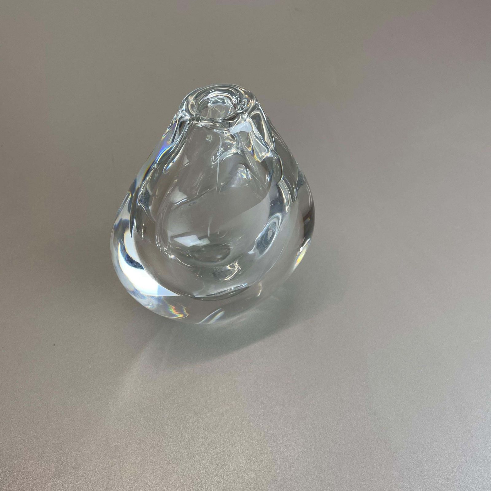 Large 1,8kg Sven Palmqvist Lucid Drop Glass Vase For Orrefors, Sweden, 1970s photo Home Decor