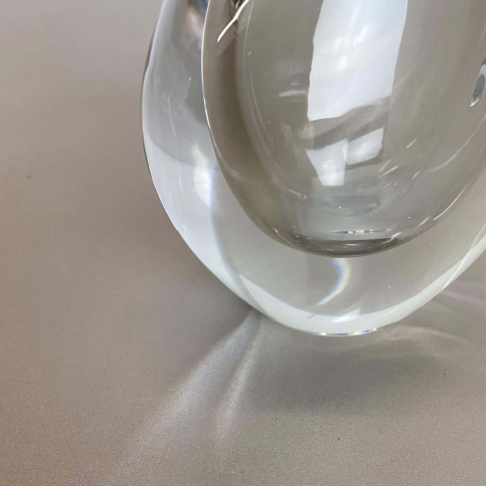 photo vinterior Large 1,8kg Sven Palmqvist Lucid Drop Glass Vase For Orrefors, Sweden, 1970s