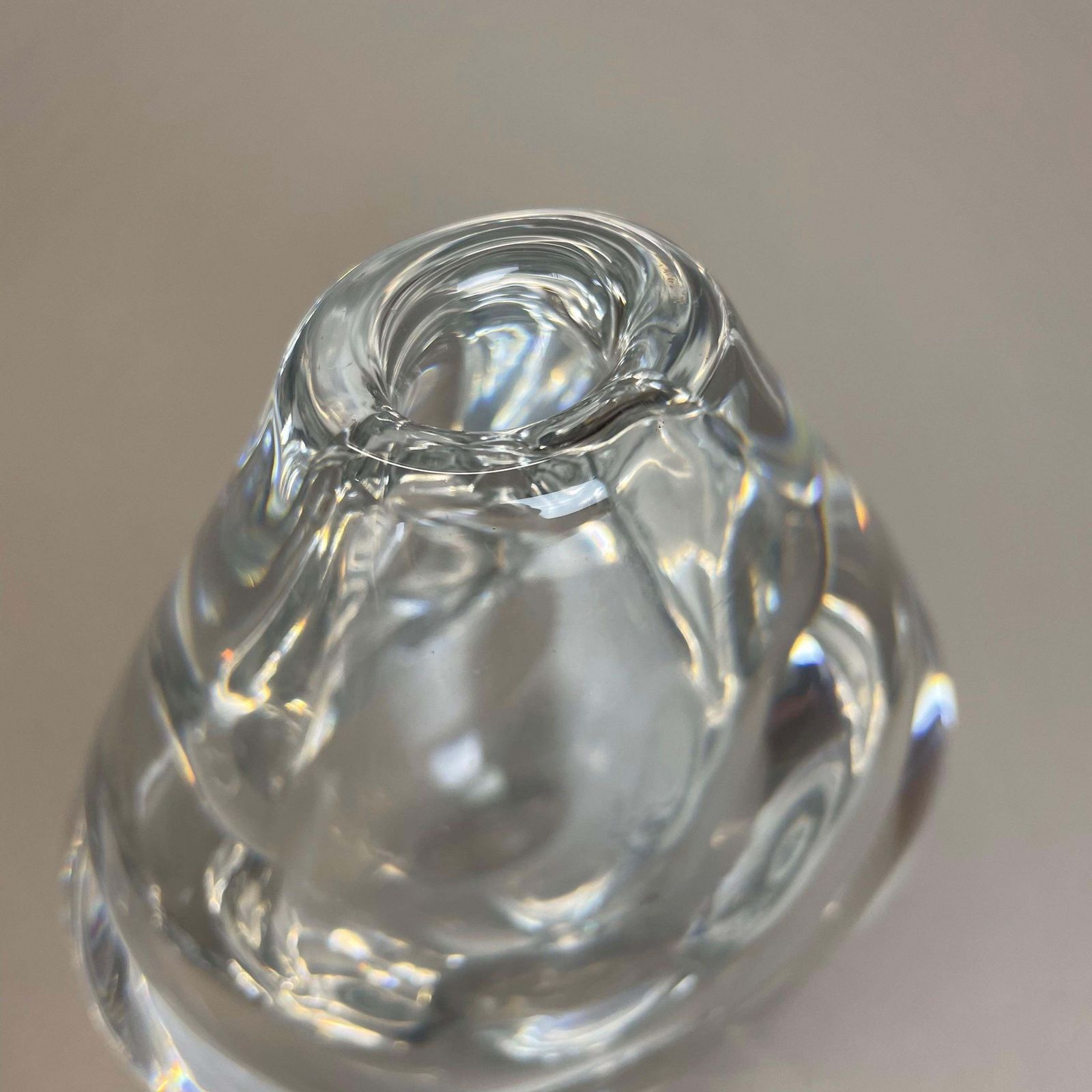 photo buy Large 1,8kg Sven Palmqvist Lucid Drop Glass Vase For Orrefors, Sweden, 1970s