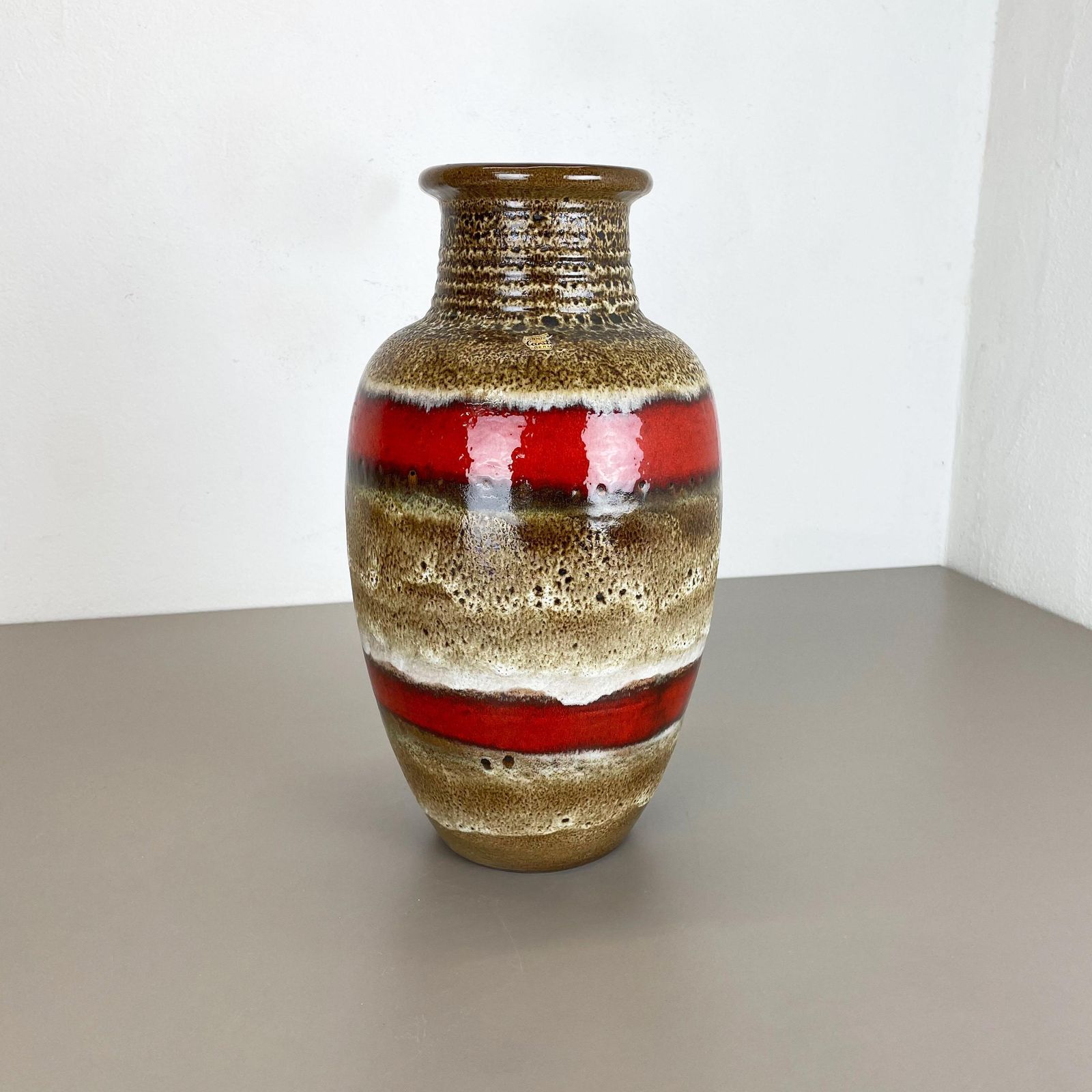 Fat Lava Ceramic Pottery Floor Vase Heinz Siery Carstens Tönnieshof Germany 1970 photo furniture