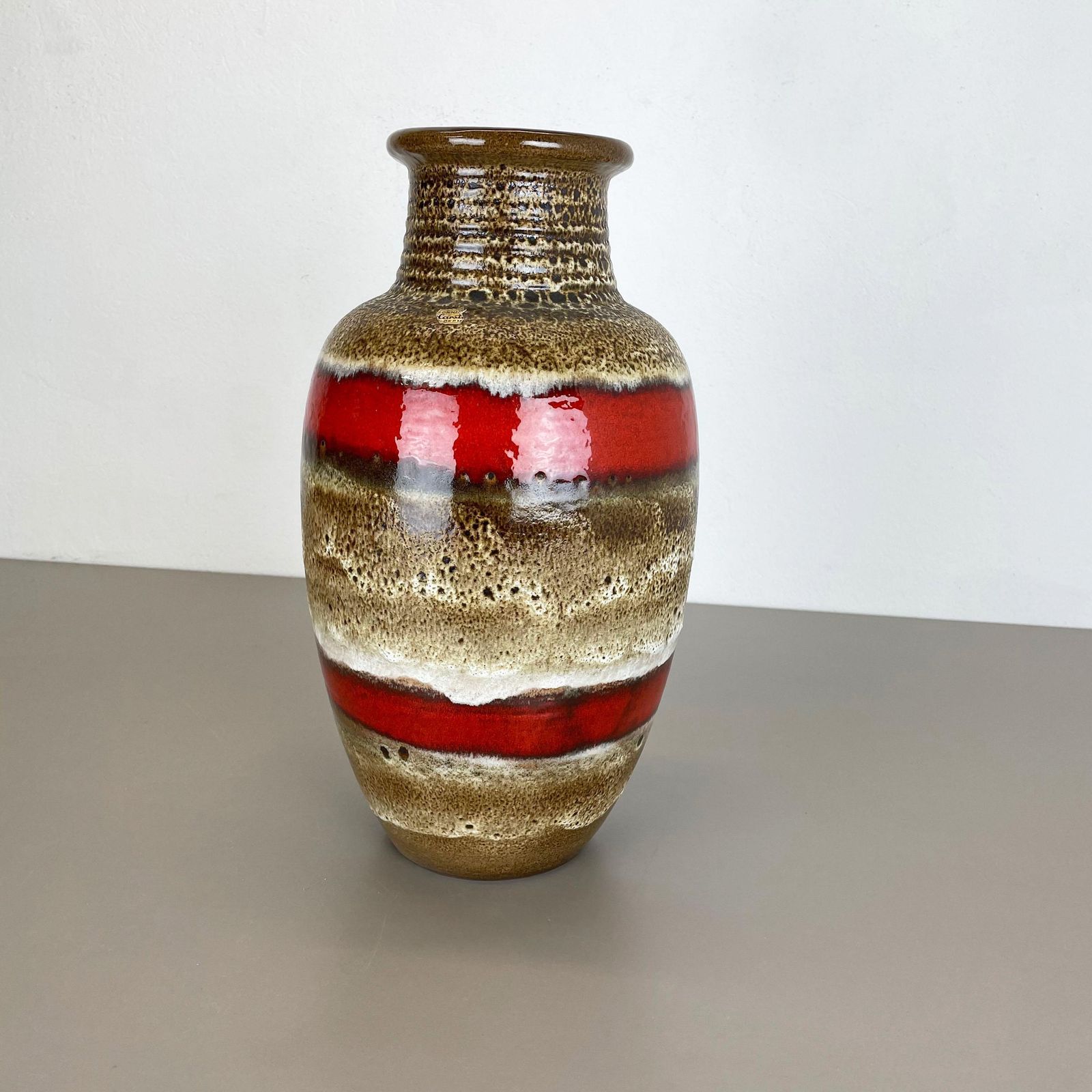 Fat Lava Ceramic Pottery Floor Vase Heinz Siery Carstens Tönnieshof Germany 1970 photo for sale