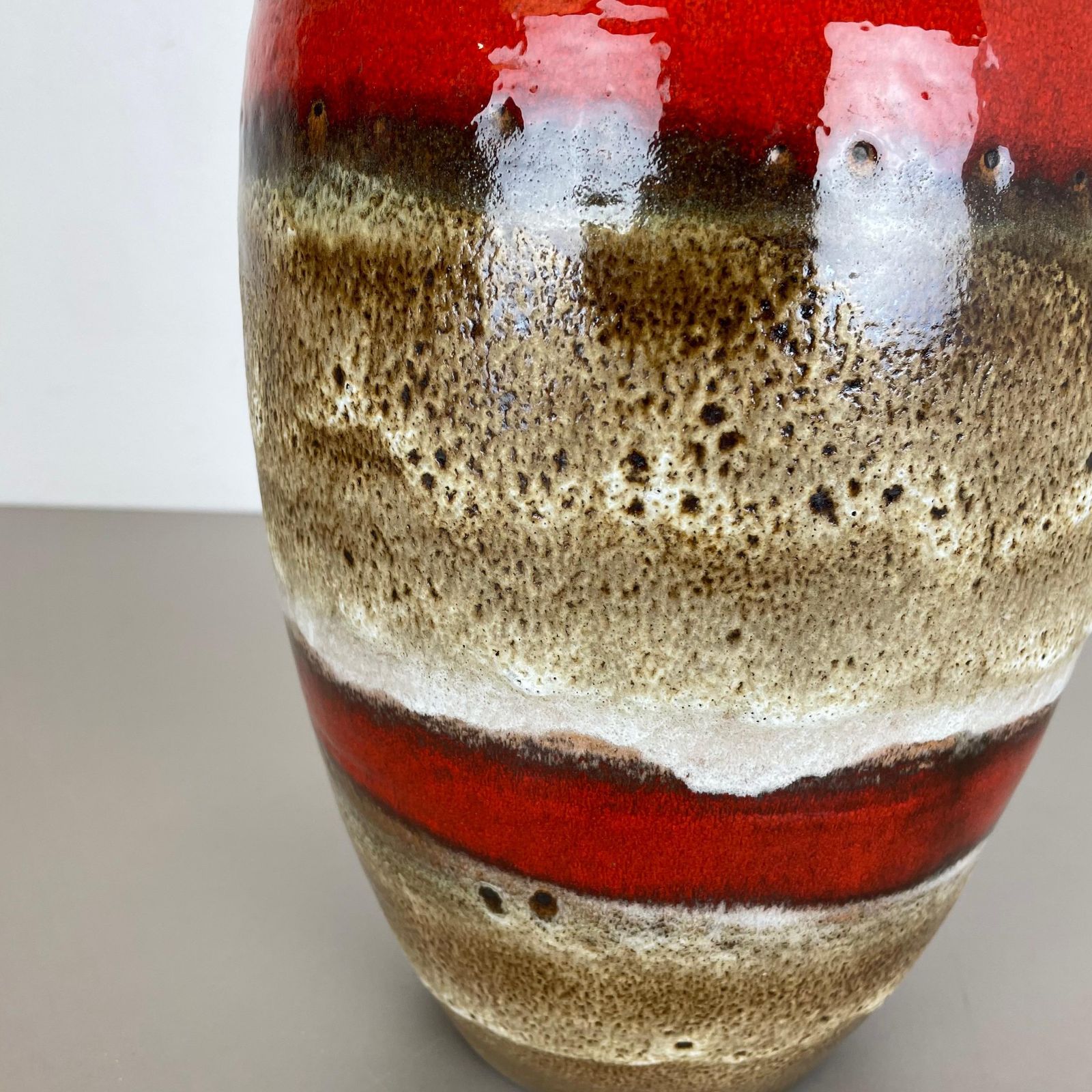 Fat Lava Ceramic Pottery Floor Vase Heinz Siery Carstens Tönnieshof Germany 1970 photo vinterior