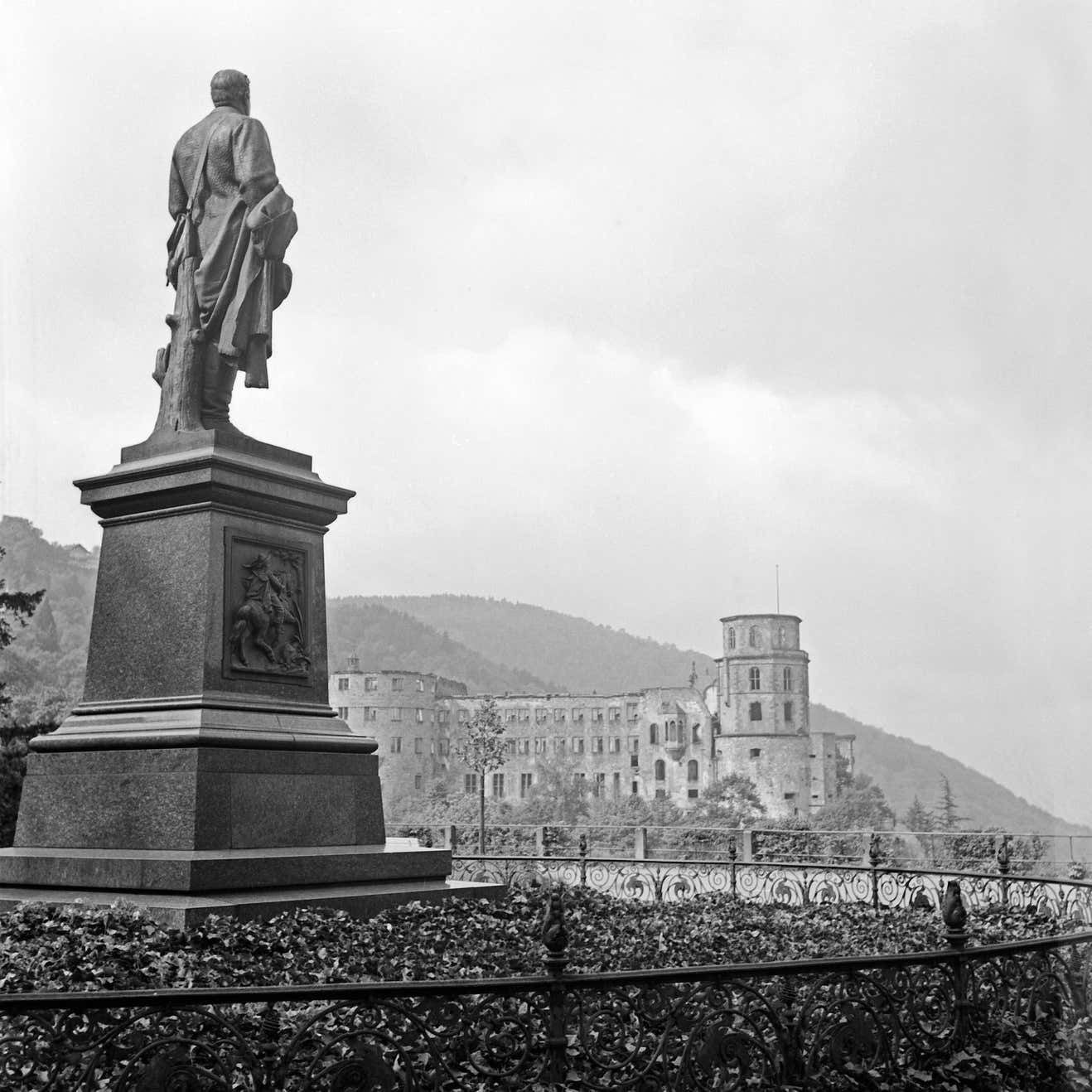 Karl Heinrich Lämmel Castle From Scheffelterrasse Terrace, Heidelberg Germany 1938, Printed Later 1938/2021