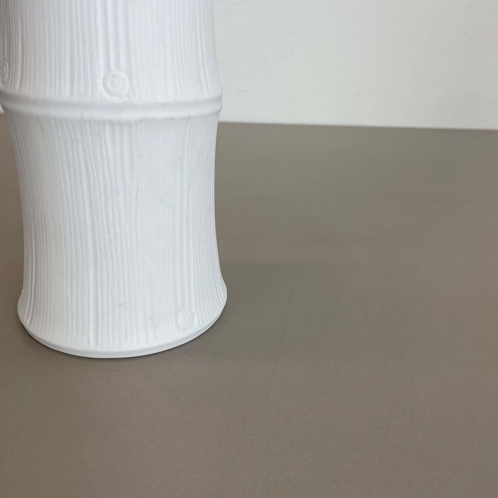photo for sale Op Art Vase Porcelain Vase Bamboo Heinrich Fuchs For Hutschenreuther Germany 70s