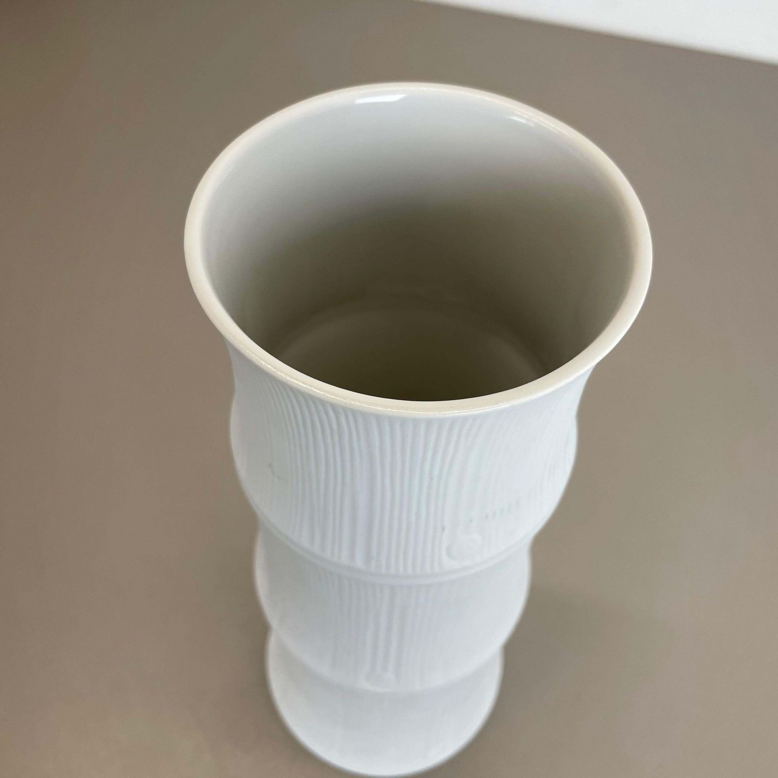 Home Decor Op Art Vase Porcelain Vase Bamboo Heinrich Fuchs For Hutschenreuther Germany 70s photo