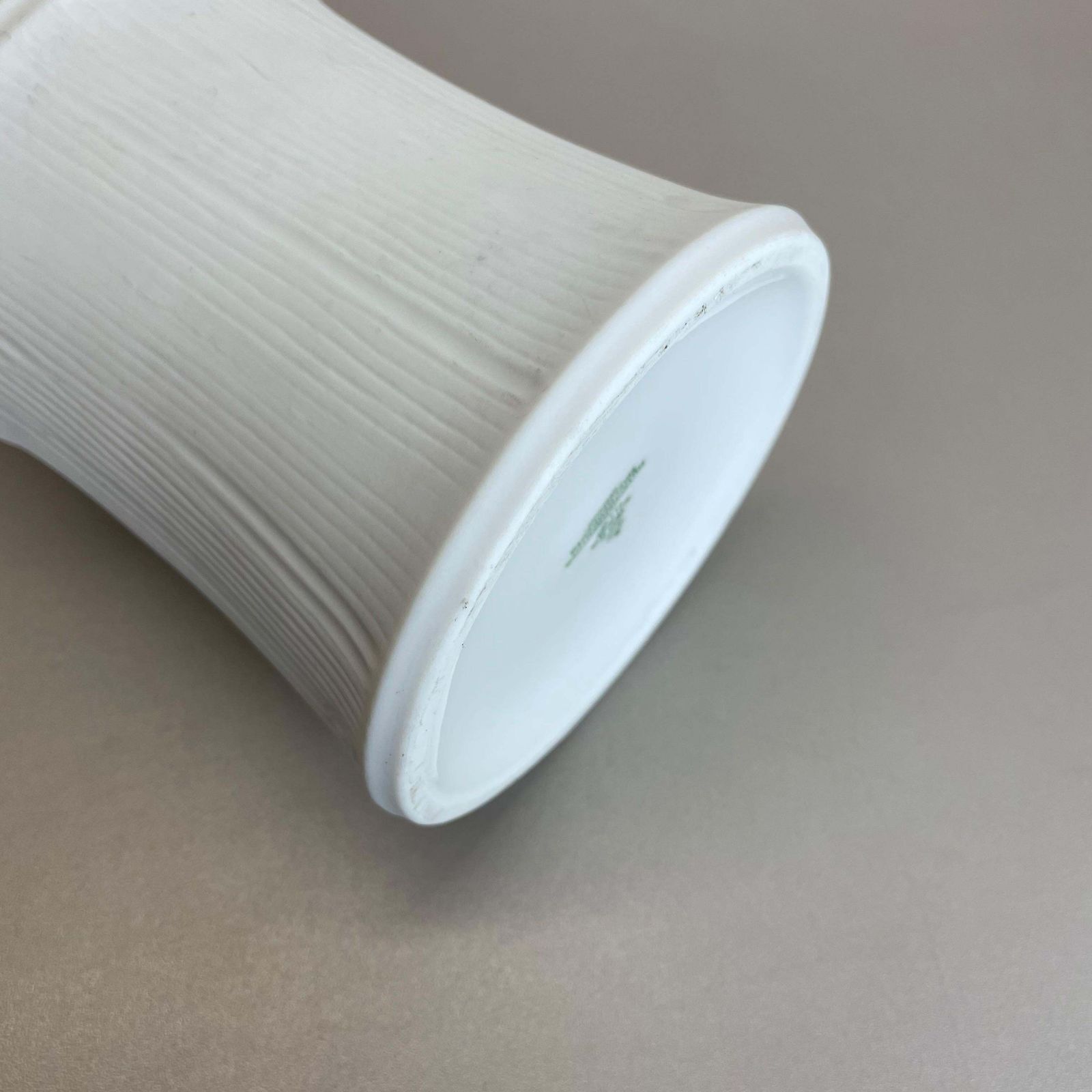 photo vinterior Op Art Vase Porcelain Vase Bamboo Heinrich Fuchs For Hutschenreuther Germany 70s