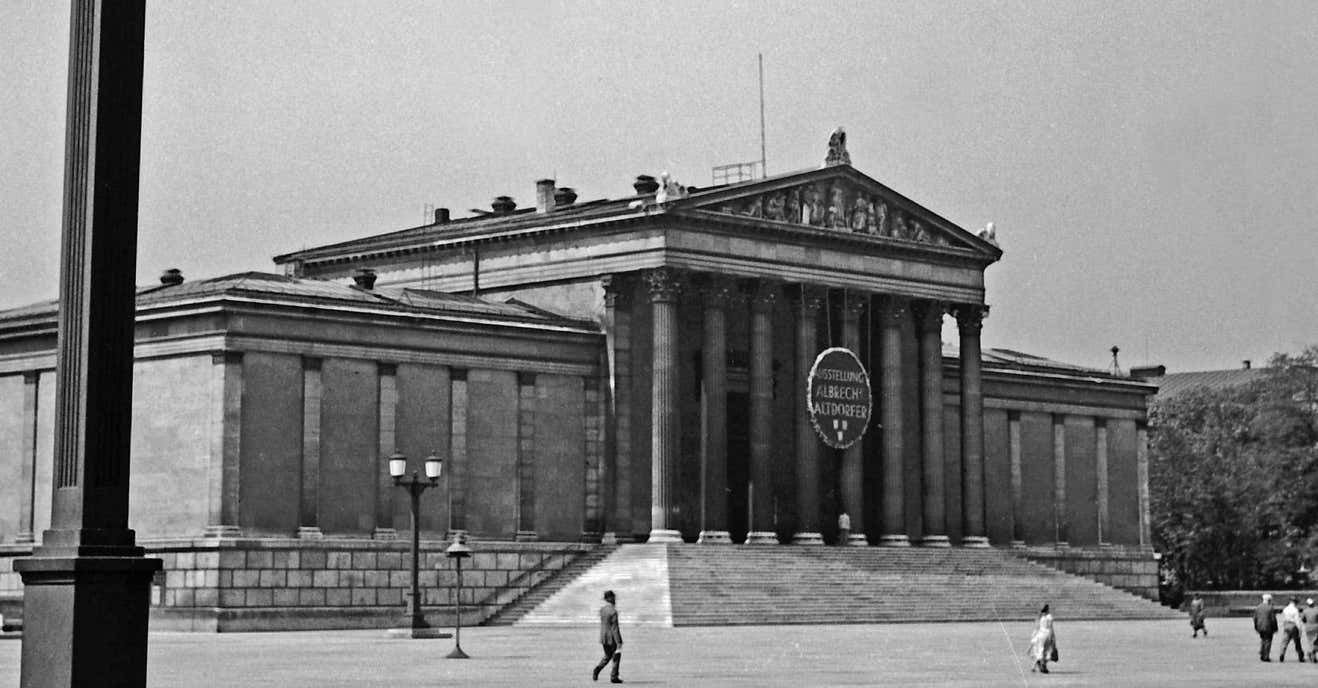 Karl Heinrich Lämmel Koenigsplatz Square, Munich Germany 1937, Printed Later 1937/2021 photo furniture