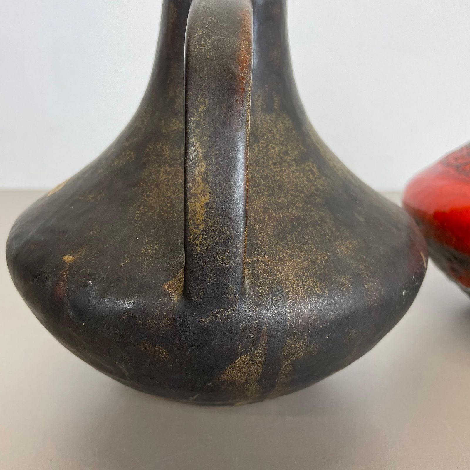 Set Of 2 Fat Lava Pottery Vases Heinz Siery Carstens Tönnieshof, Germany, 1970s photo vintage