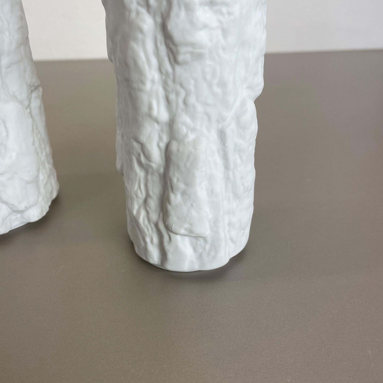 Home Decor Set Of 2 Porcelain Op Art Brutalist Vase By Bareuther, Bavaria, Germany, 1970s photo