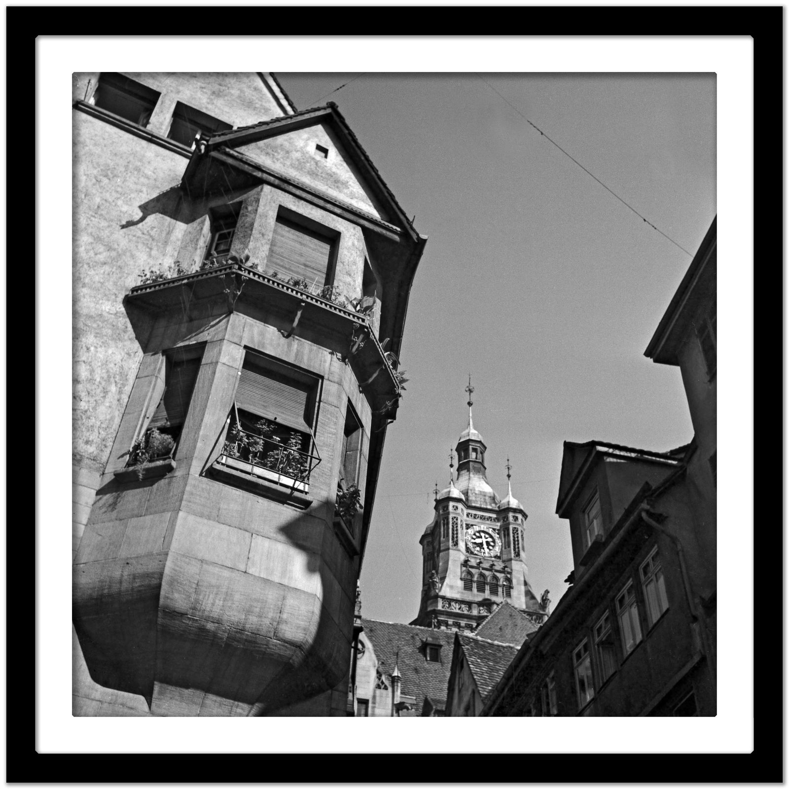 Karl Heinrich Lämmel View To The Old City Hall, Stuttgart Germany 1935, Printed Later 1935/2021 photo Art