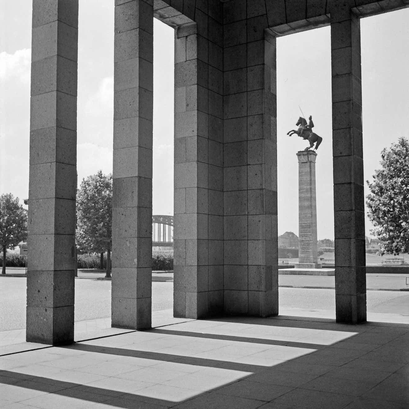 Uhlan Memorial Court Of Honour At Rhine Duesseldorf, Germany 1937 Printed Later 1937/2021