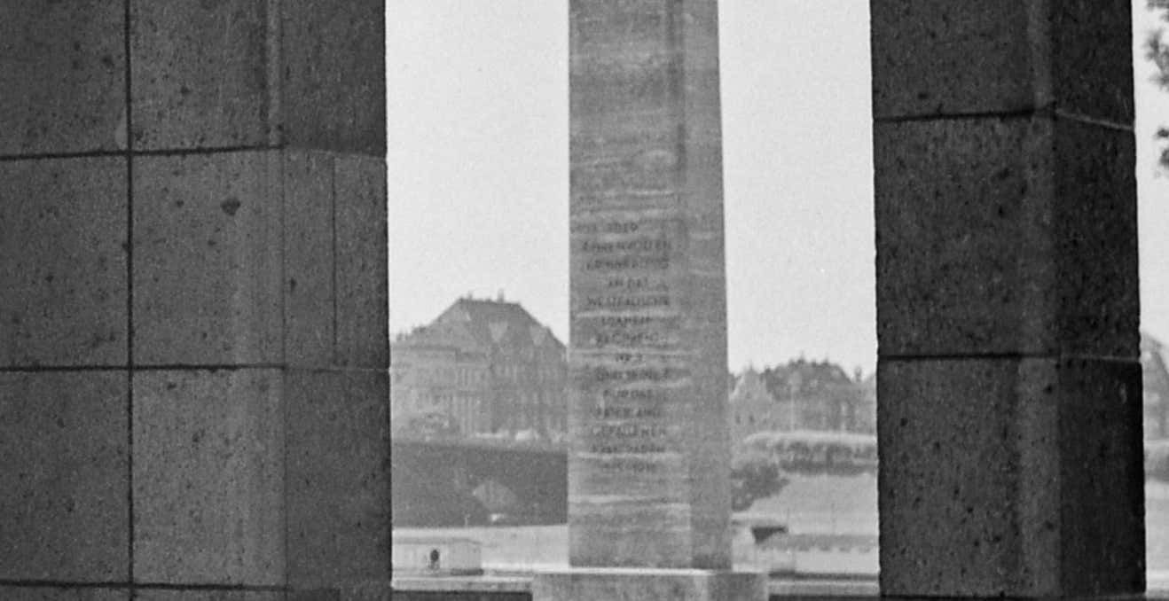 Uhlan Memorial Court Of Honour At Rhine Duesseldorf, Germany 1937 Printed Later 1937/2021 photo for sale