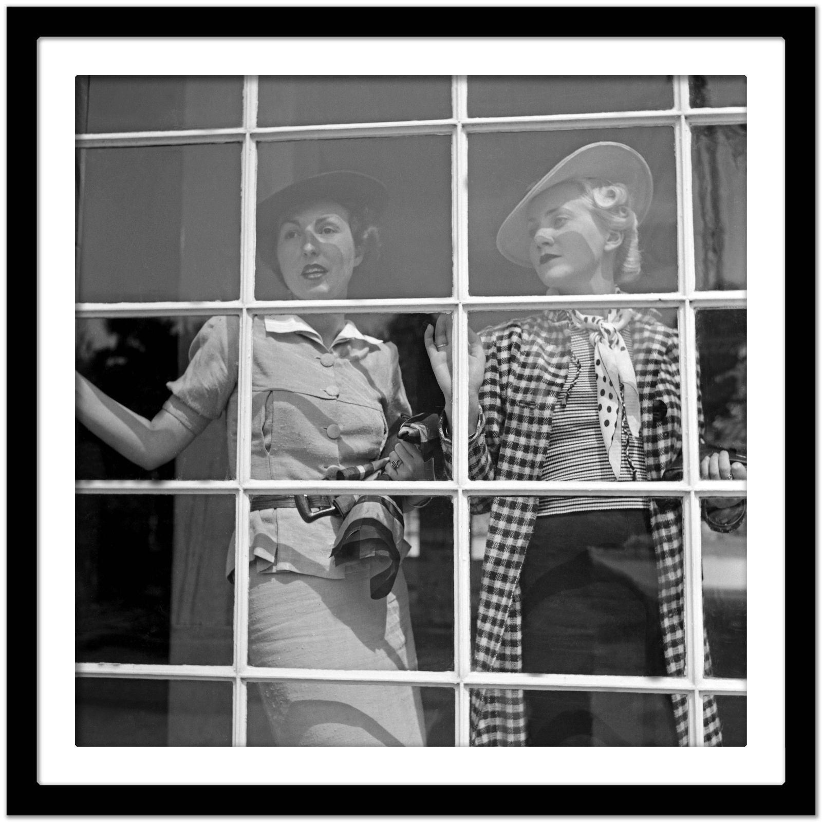 Women Spa Resort Cannstatt Through Window, Stuttgart Germany 1935, Printed Later photo Art