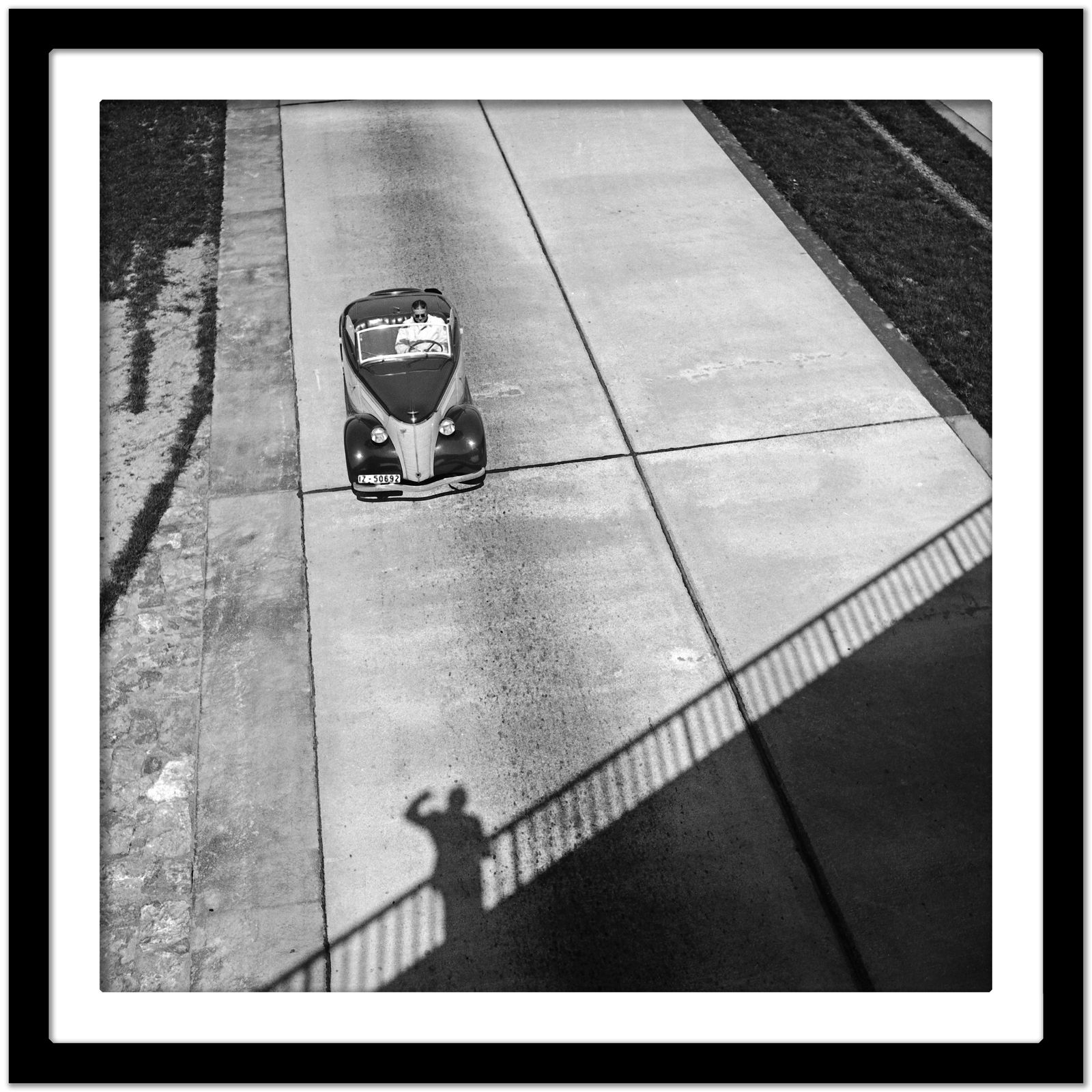 Karl Heinrich Lämmel Ford Eifel Bridge Reichsautobahn Highway Bayreuth, Germany 1935 Printed Later 1935/2021 photo Art