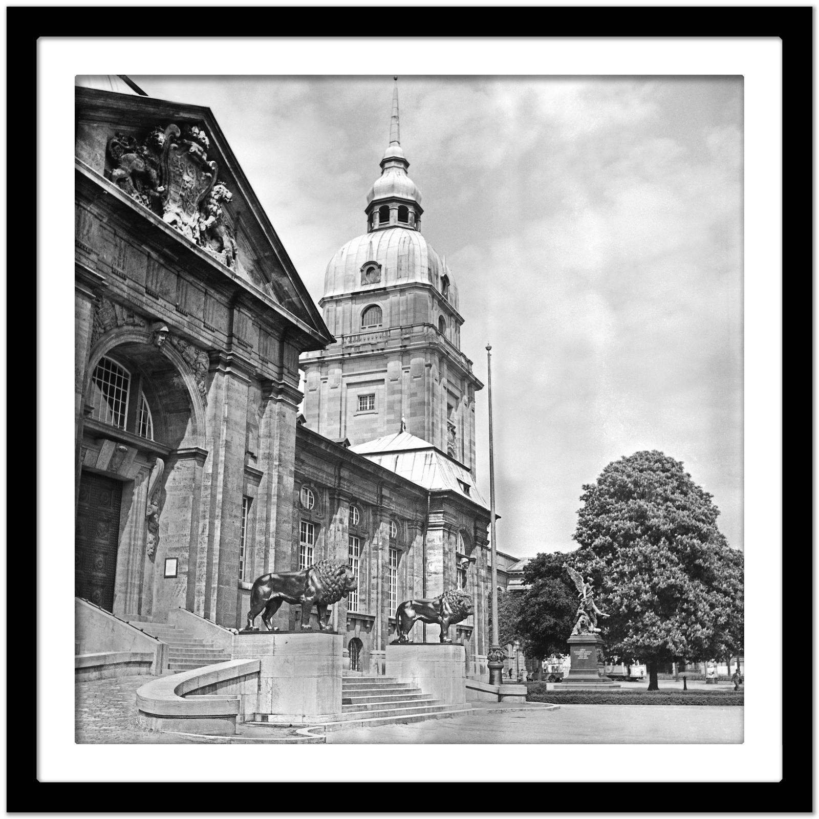 Karl Heinrich Lämmel Tower, Entrance Gate State Museum Hesse Darmstadt, Germany 1938 Printed Later 1938/2021 photo Art